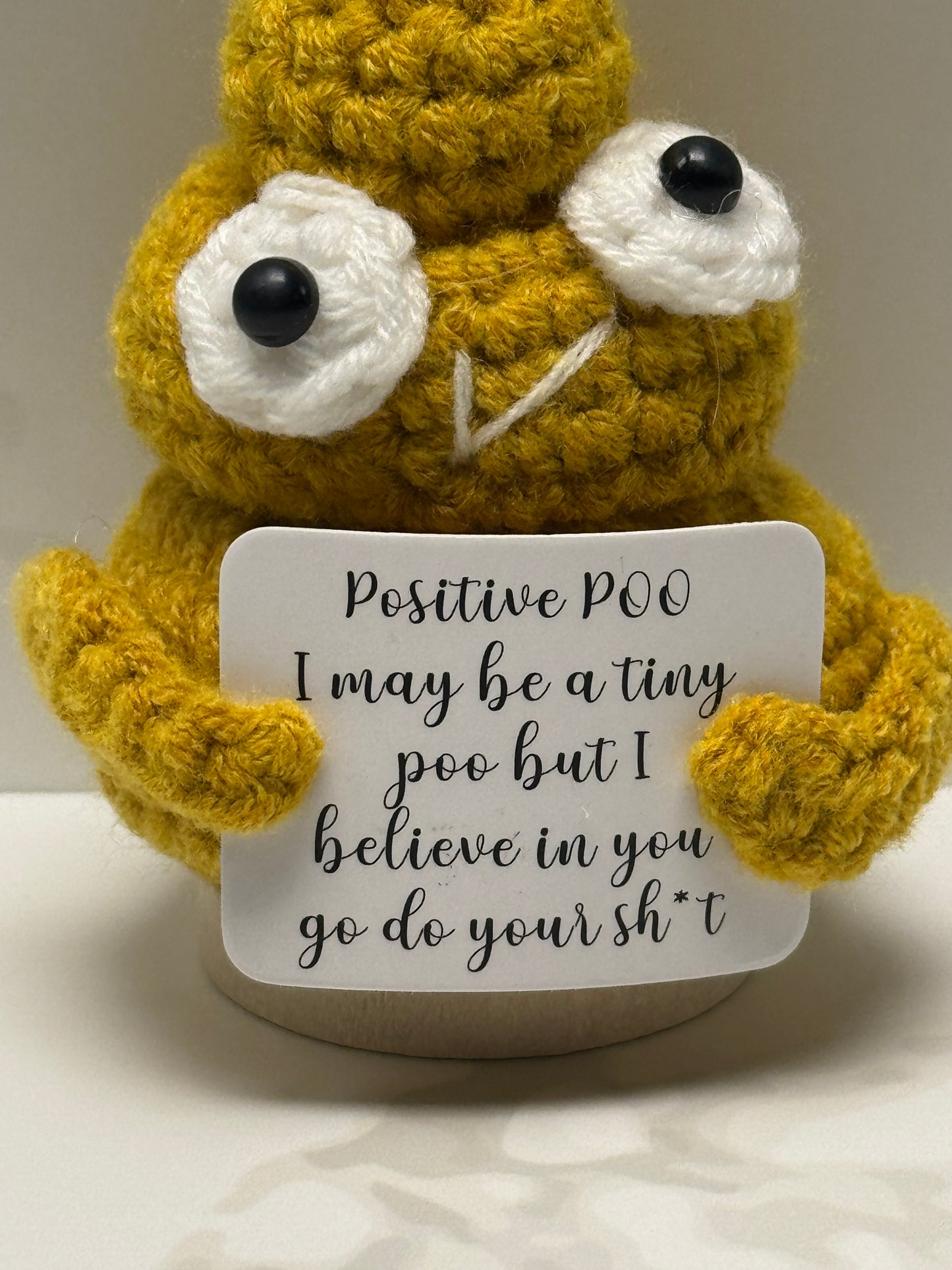 Handmade Crochet Positivity Plush – Uplifting Gifts & Home Décor by CraftnCrumble LLC