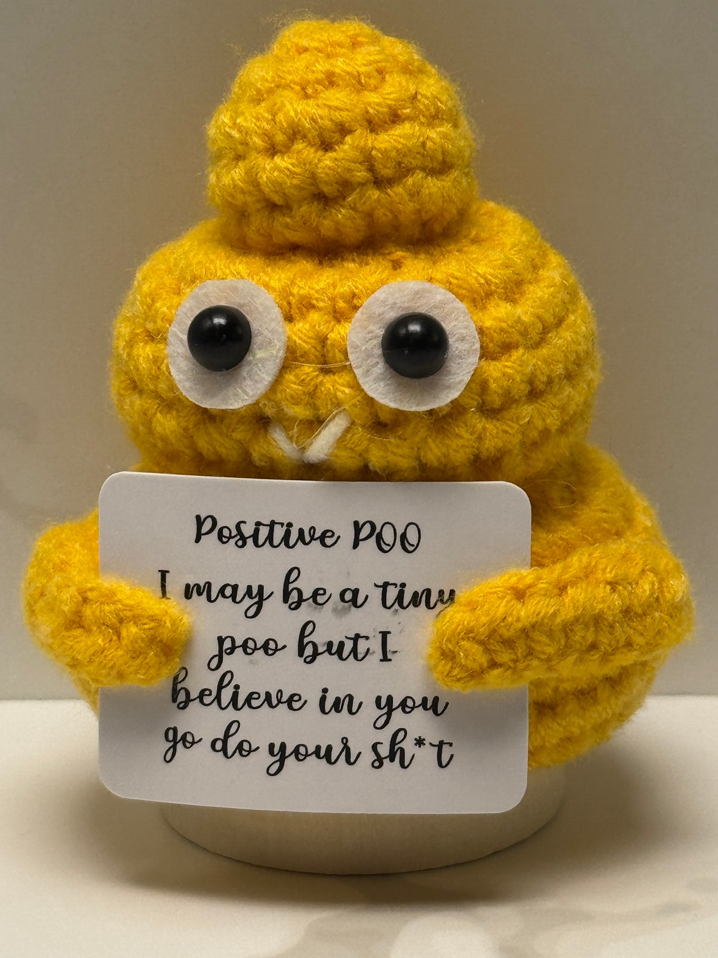 Handmade Crochet Positivity Plush – Uplifting Gifts & Home Décor by CraftnCrumble LLC