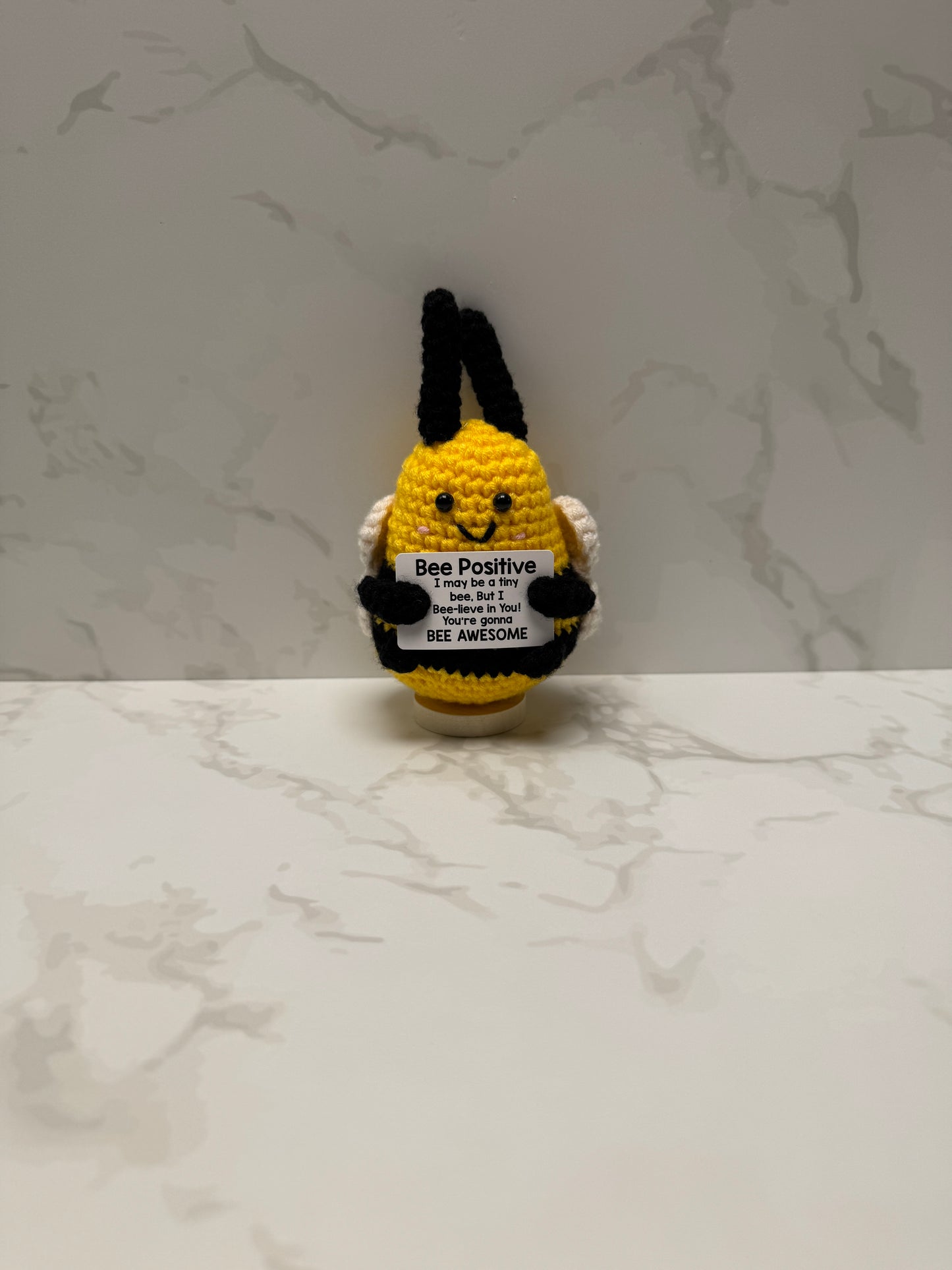 Handmade Crochet Positivity Plush – Uplifting Gifts & Home Décor by CraftnCrumble LLC