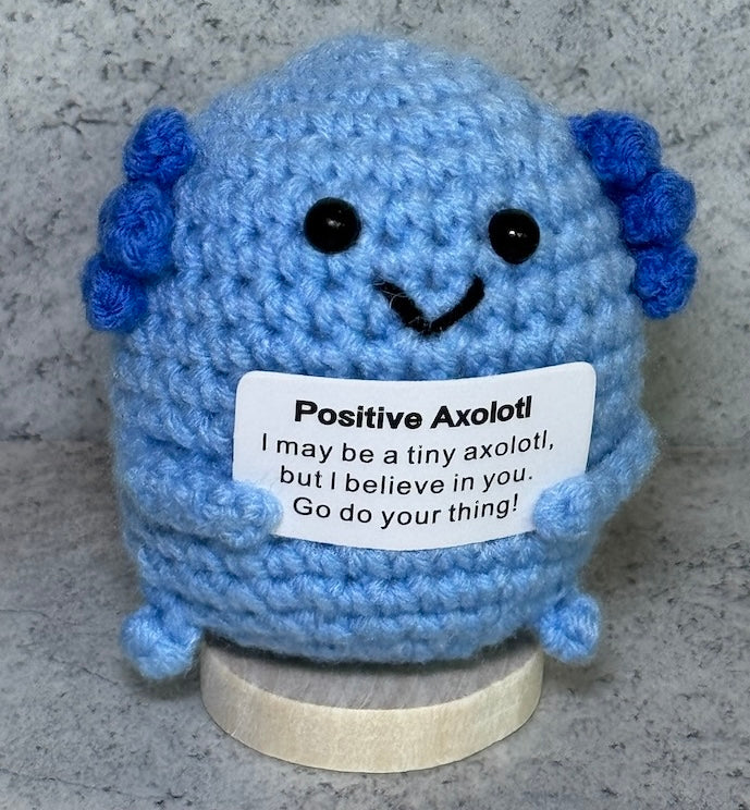 Handmade Crochet Positivity Plush – Uplifting Gifts & Home Décor by CraftnCrumble LLC