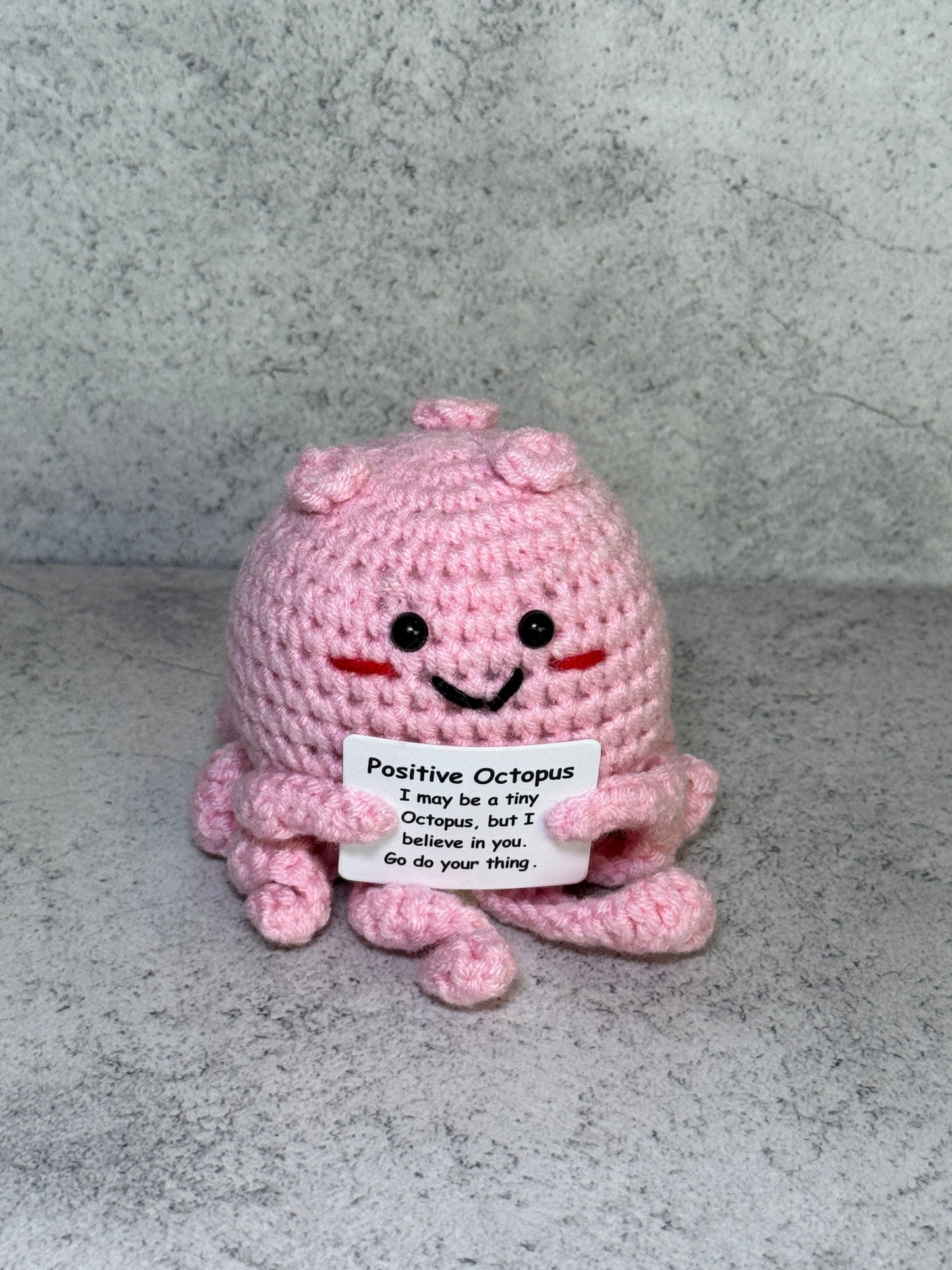 Handmade Crochet Positivity Plush – Uplifting Gifts & Home Décor by CraftnCrumble LLC