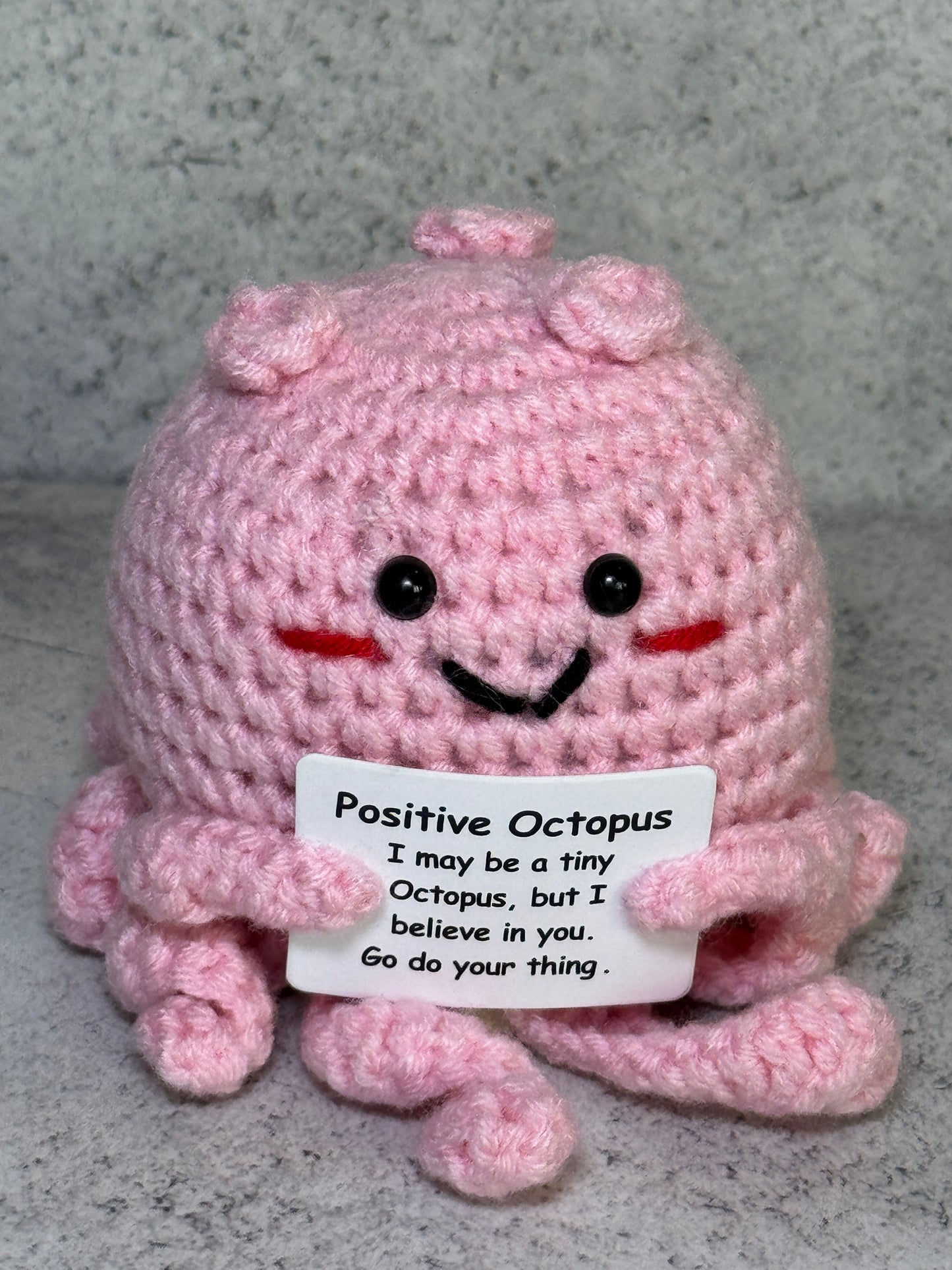 Handmade Crochet Positivity Plush – Uplifting Gifts & Home Décor by CraftnCrumble LLC