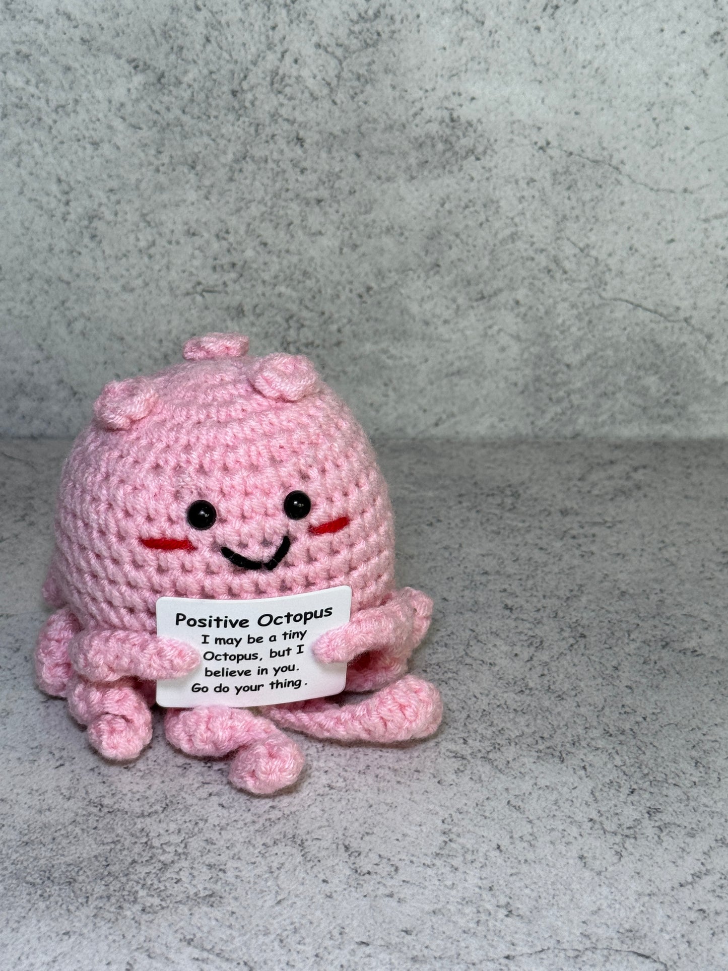 Handmade Crochet Positivity Plush – Uplifting Gifts & Home Décor by CraftnCrumble LLC