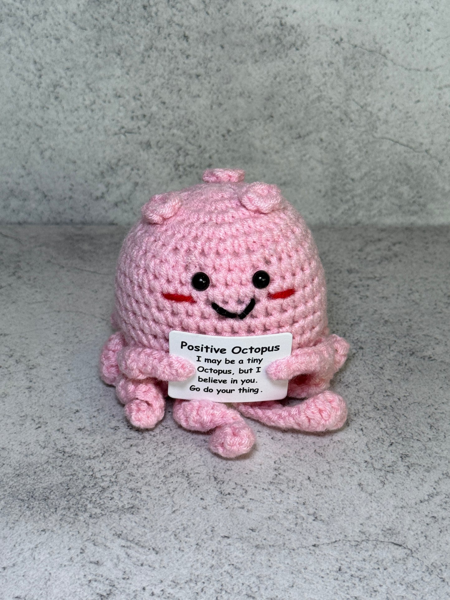 Handmade Crochet Positivity Plush – Uplifting Gifts & Home Décor by CraftnCrumble LLC