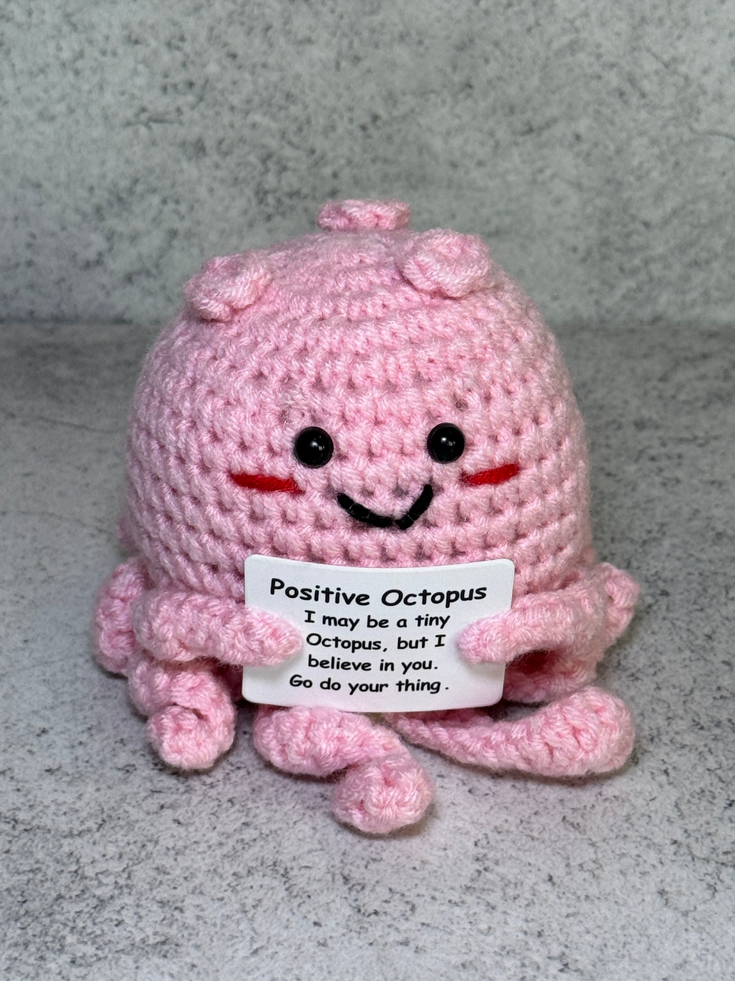 Handmade Crochet Positivity Plush – Uplifting Gifts & Home Décor by CraftnCrumble LLC