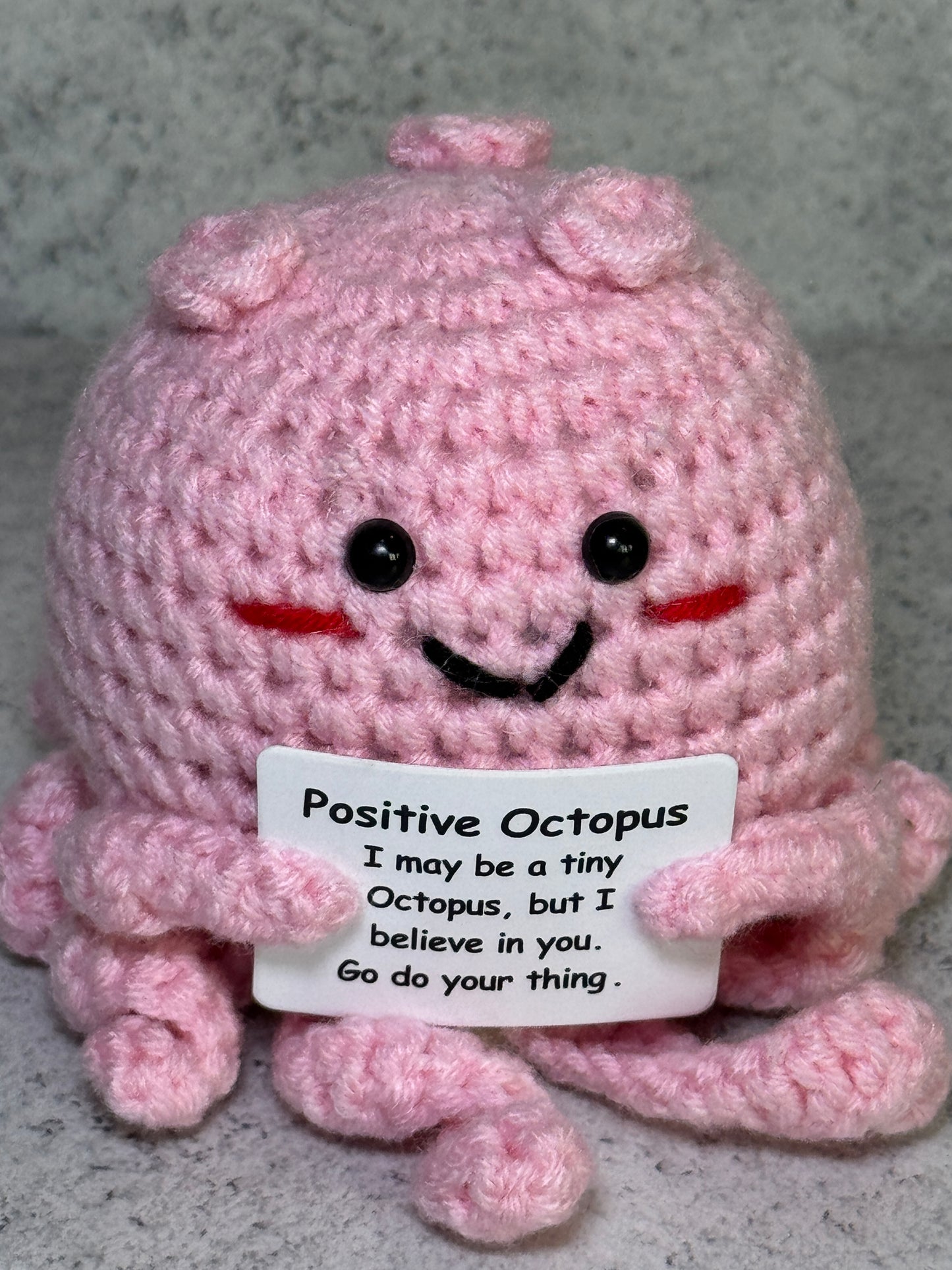 Handmade Crochet Positivity Plush – Uplifting Gifts & Home Décor by CraftnCrumble LLC