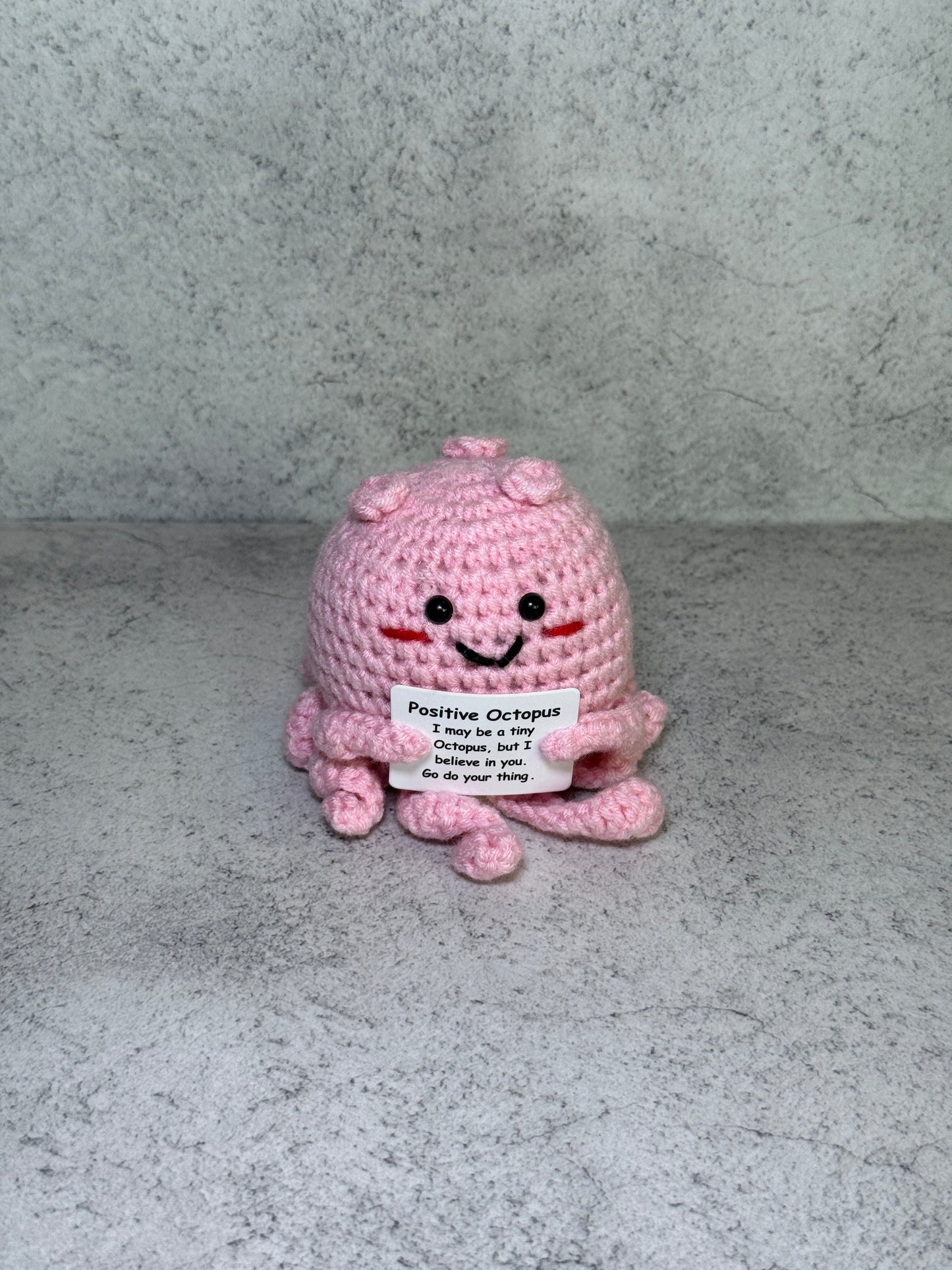 Handmade Crochet Positivity Plush – Uplifting Gifts & Home Décor by CraftnCrumble LLC