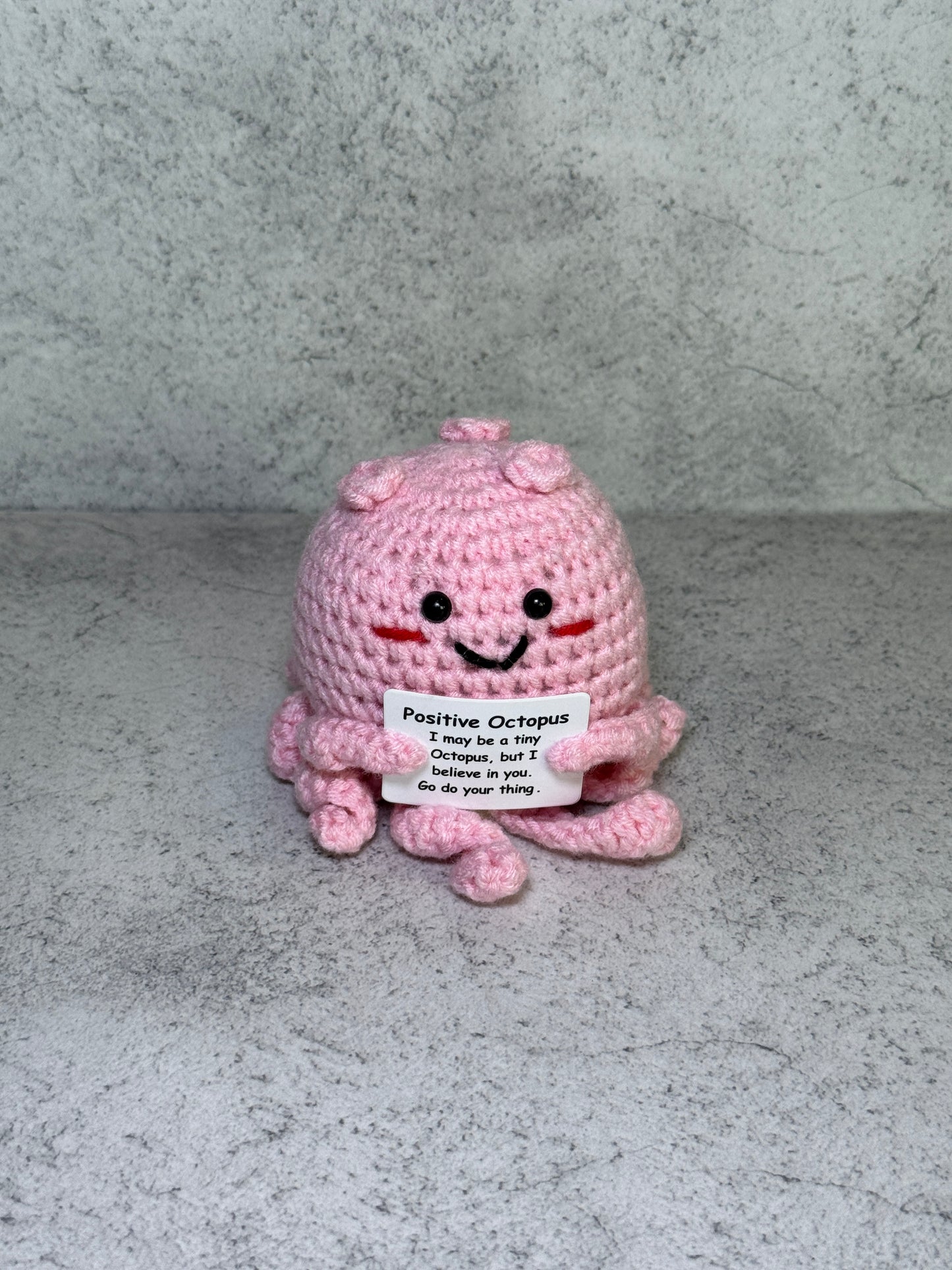 Handmade Crochet Positivity Plush – Uplifting Gifts & Home Décor by CraftnCrumble LLC