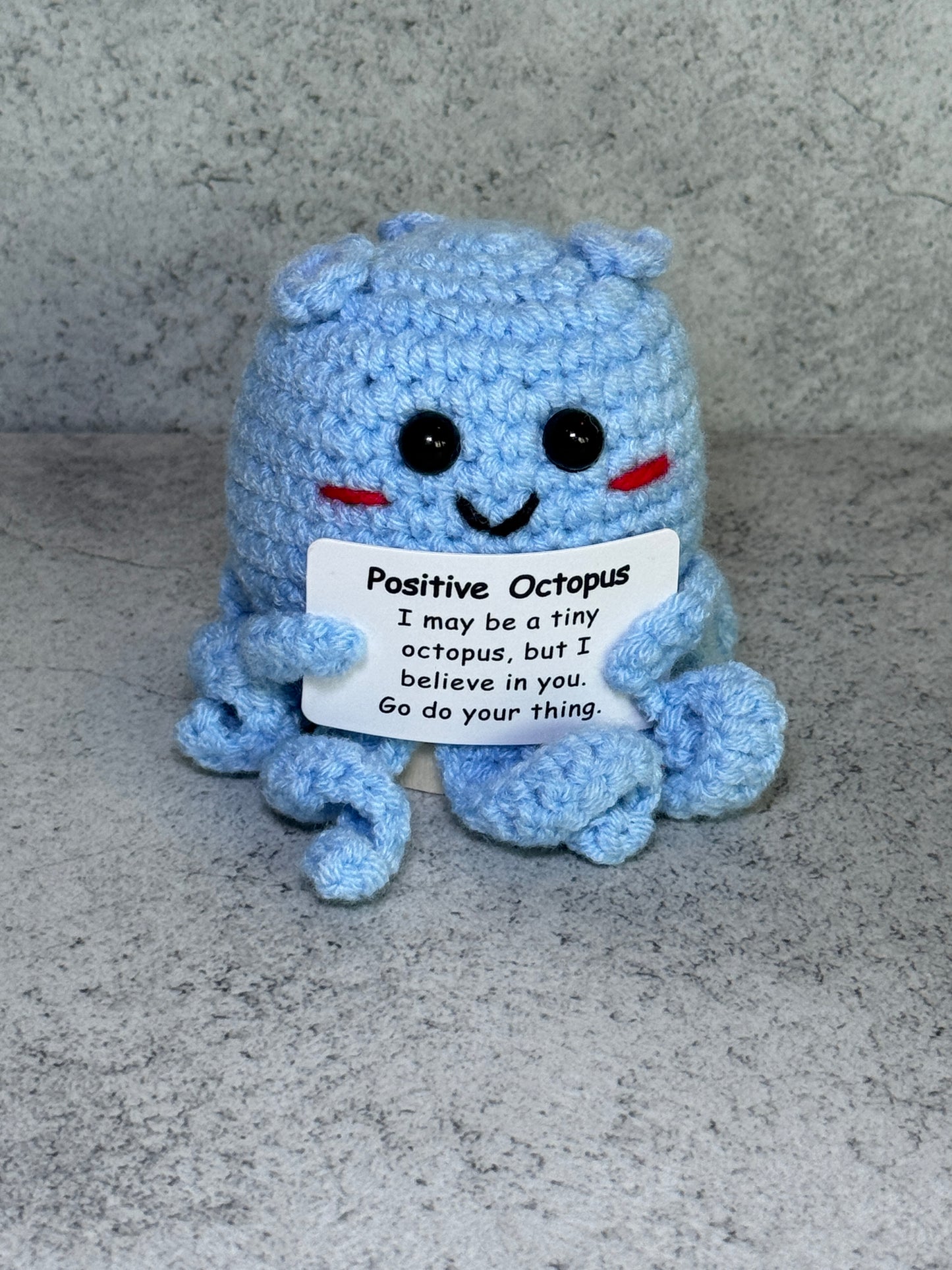 Handmade Crochet Positivity Plush – Uplifting Gifts & Home Décor by CraftnCrumble LLC