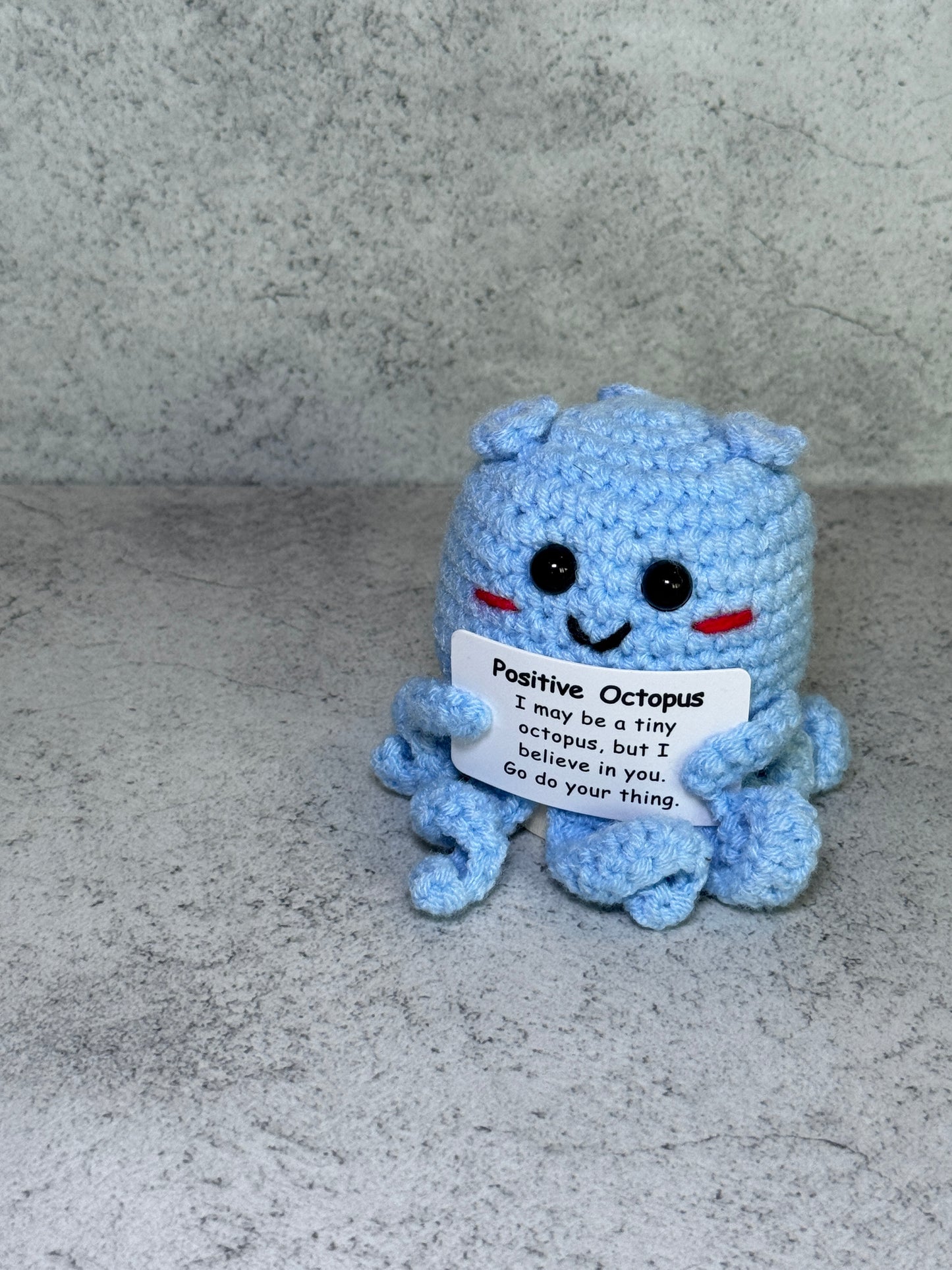 Handmade Crochet Positivity Plush – Uplifting Gifts & Home Décor by CraftnCrumble LLC