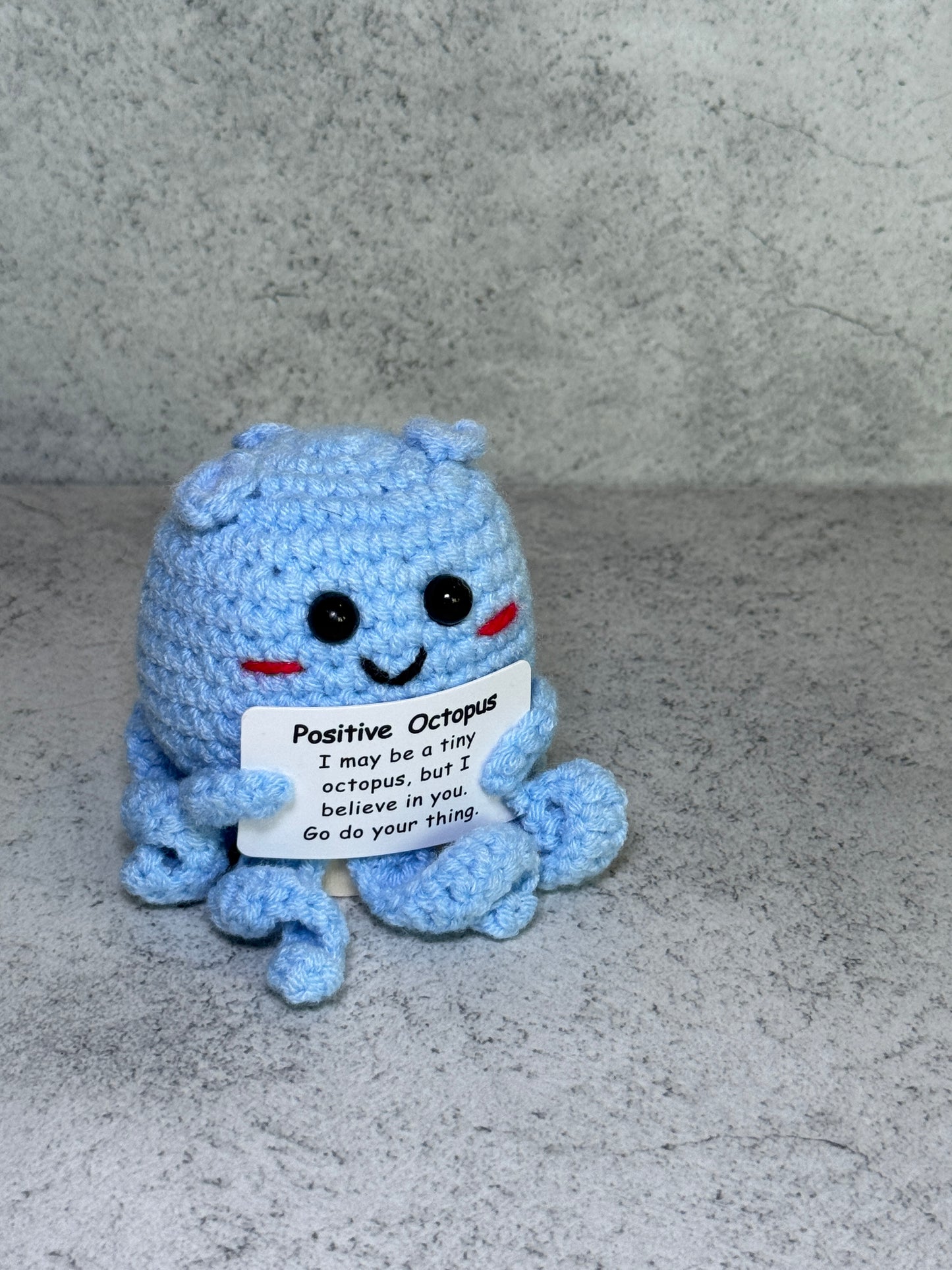 Handmade Crochet Positivity Plush – Uplifting Gifts & Home Décor by CraftnCrumble LLC