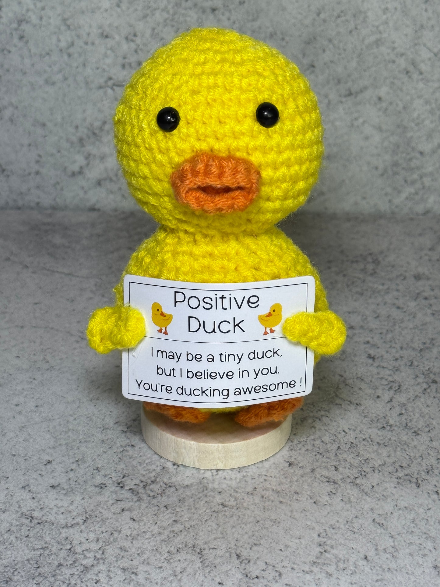 Handmade Crochet Positivity Plush – Uplifting Gifts & Home Décor by CraftnCrumble LLC