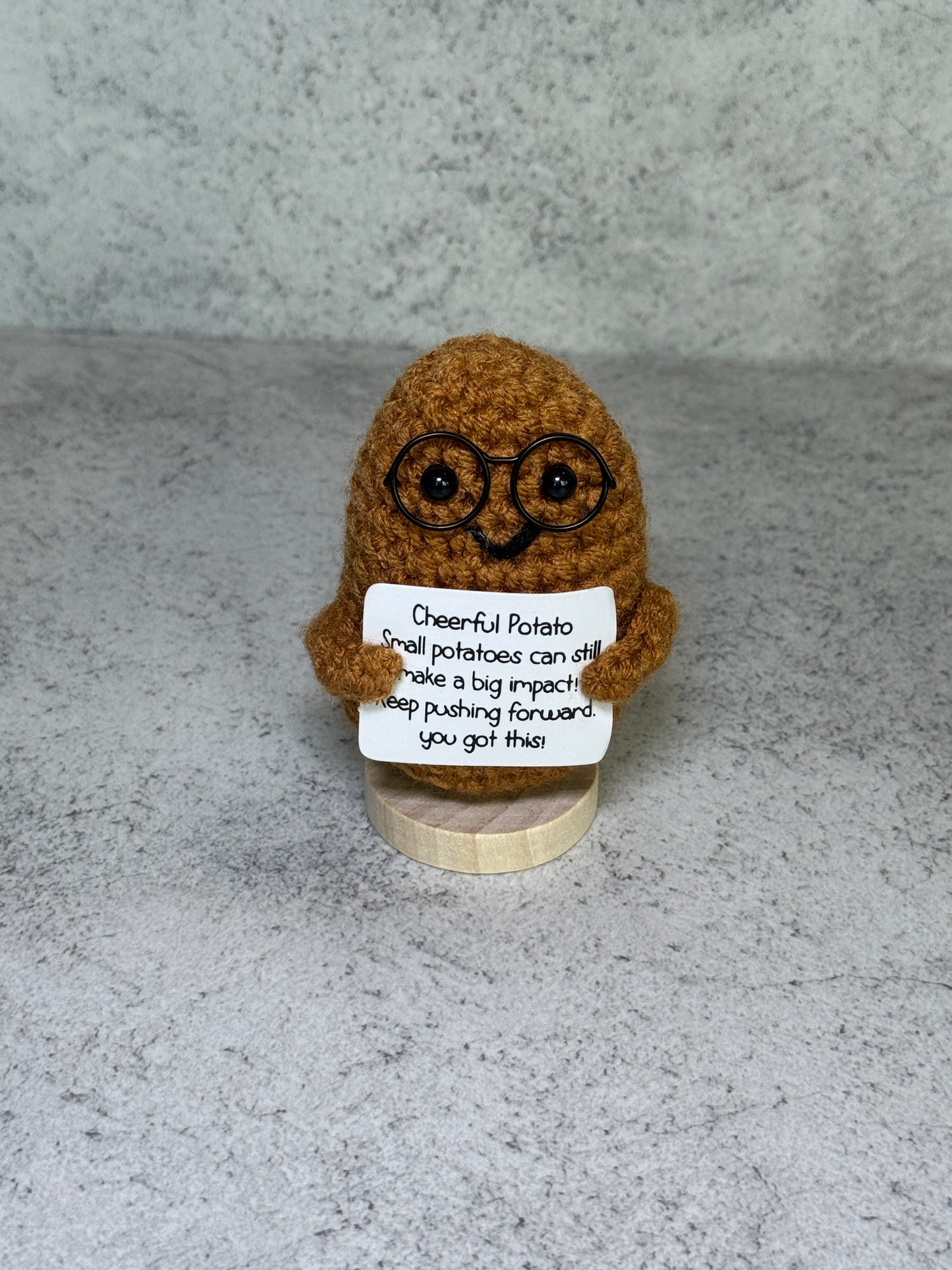 Handmade Crochet Positivity Plush – Uplifting Gifts & Home Décor by CraftnCrumble LLC