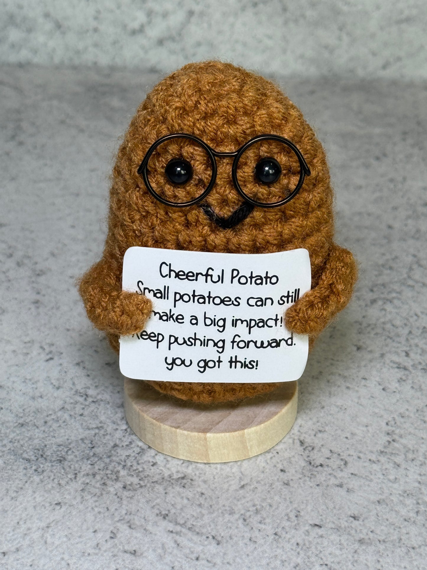 Handmade Crochet Positivity Plush – Uplifting Gifts & Home Décor by CraftnCrumble LLC