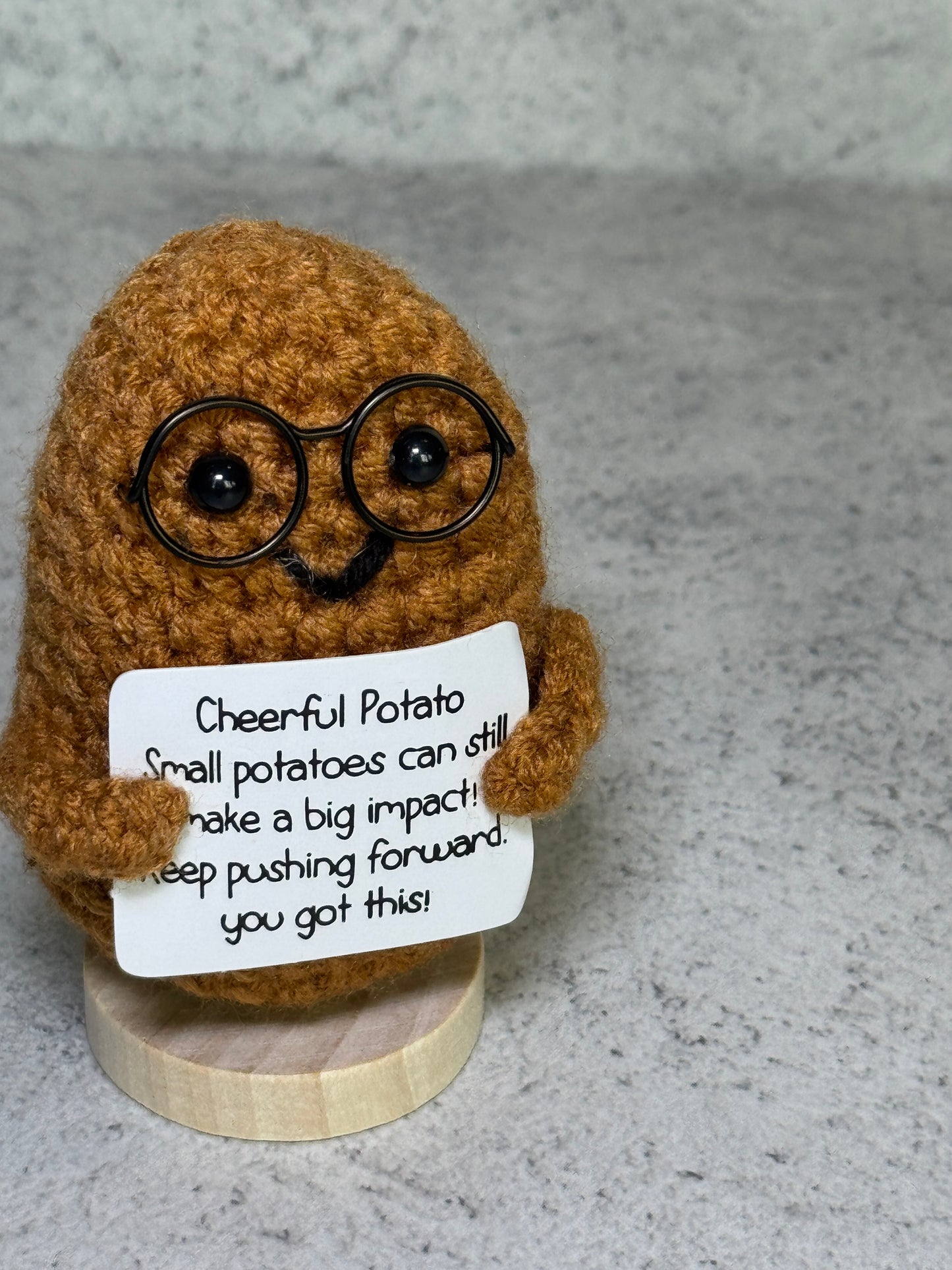 Handmade Crochet Positivity Plush – Uplifting Gifts & Home Décor by CraftnCrumble LLC