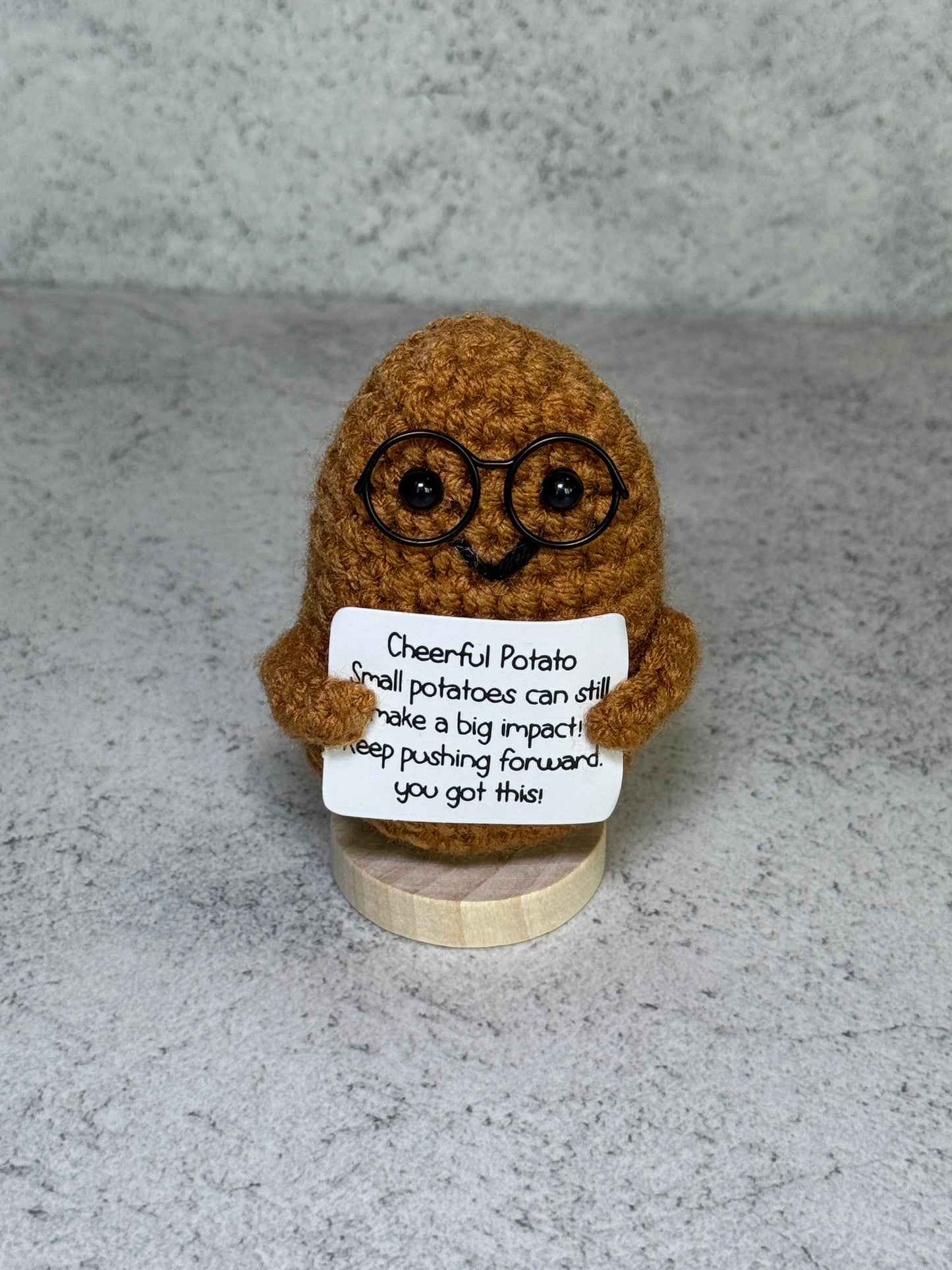 Handmade Crochet Positivity Plush – Uplifting Gifts & Home Décor by CraftnCrumble LLC