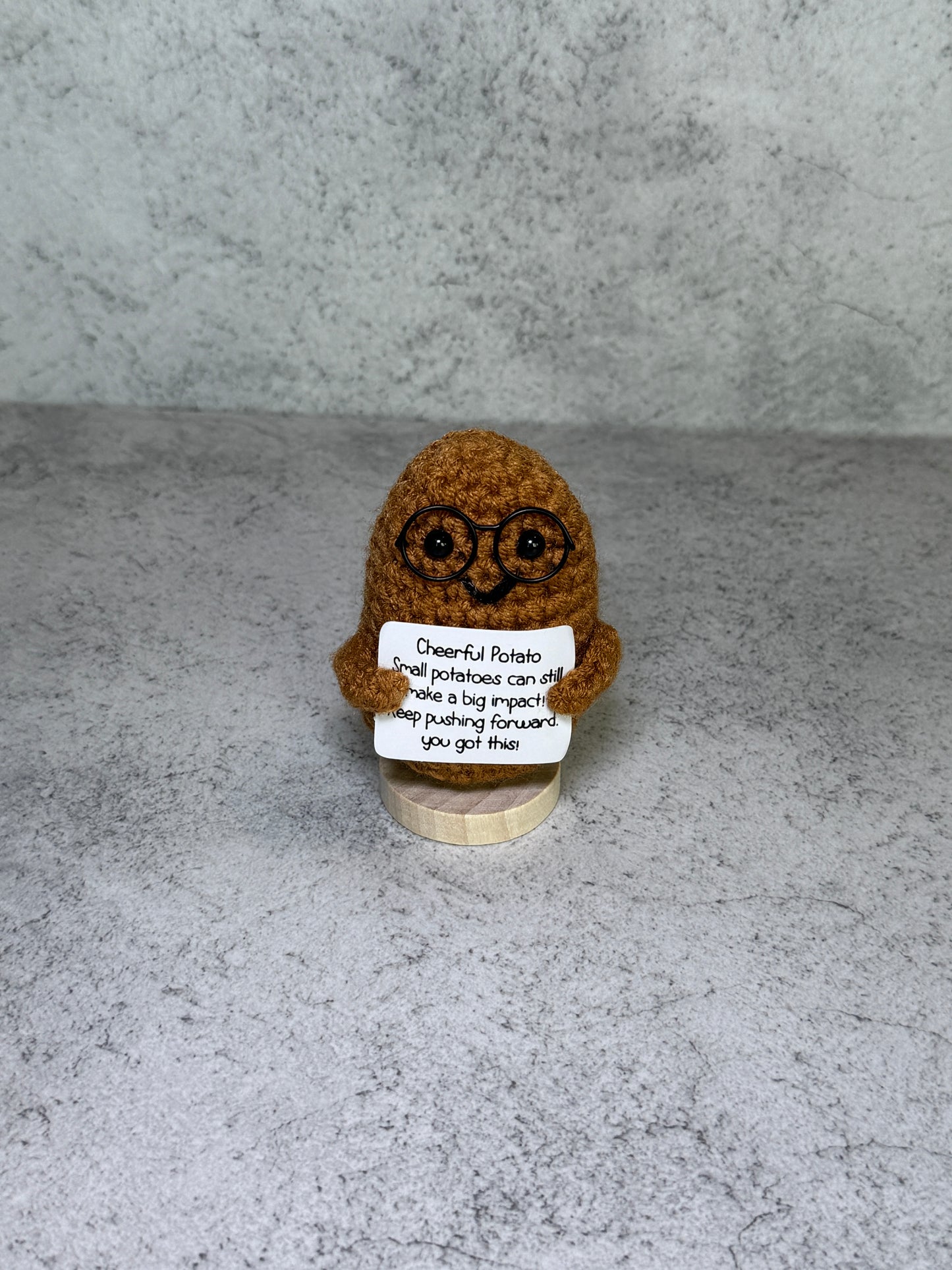 Handmade Crochet Positivity Plush – Uplifting Gifts & Home Décor by CraftnCrumble LLC