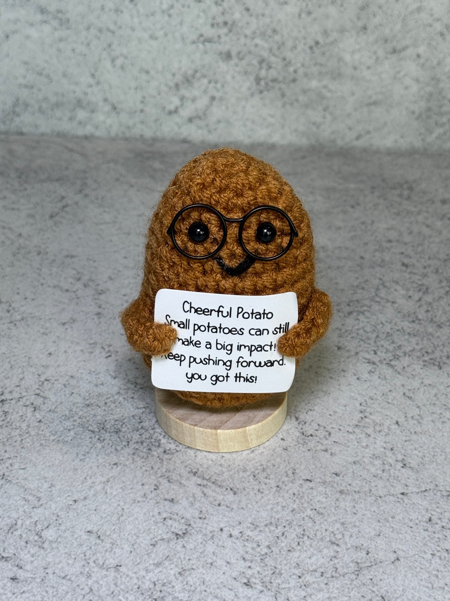 Handmade Crochet Positivity Plush – Uplifting Gifts & Home Décor by CraftnCrumble LLC