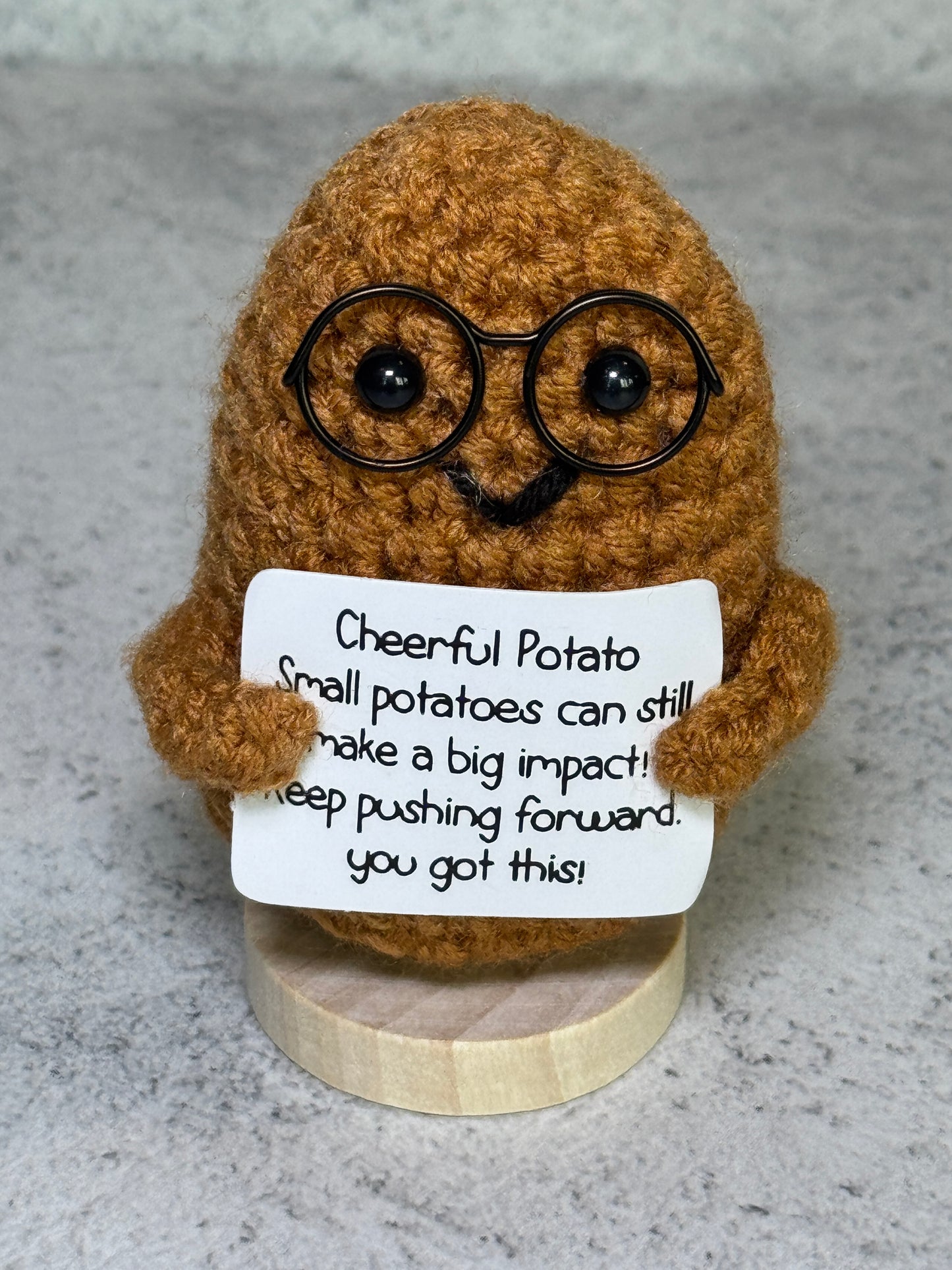 Handmade Crochet Positivity Plush – Uplifting Gifts & Home Décor by CraftnCrumble LLC