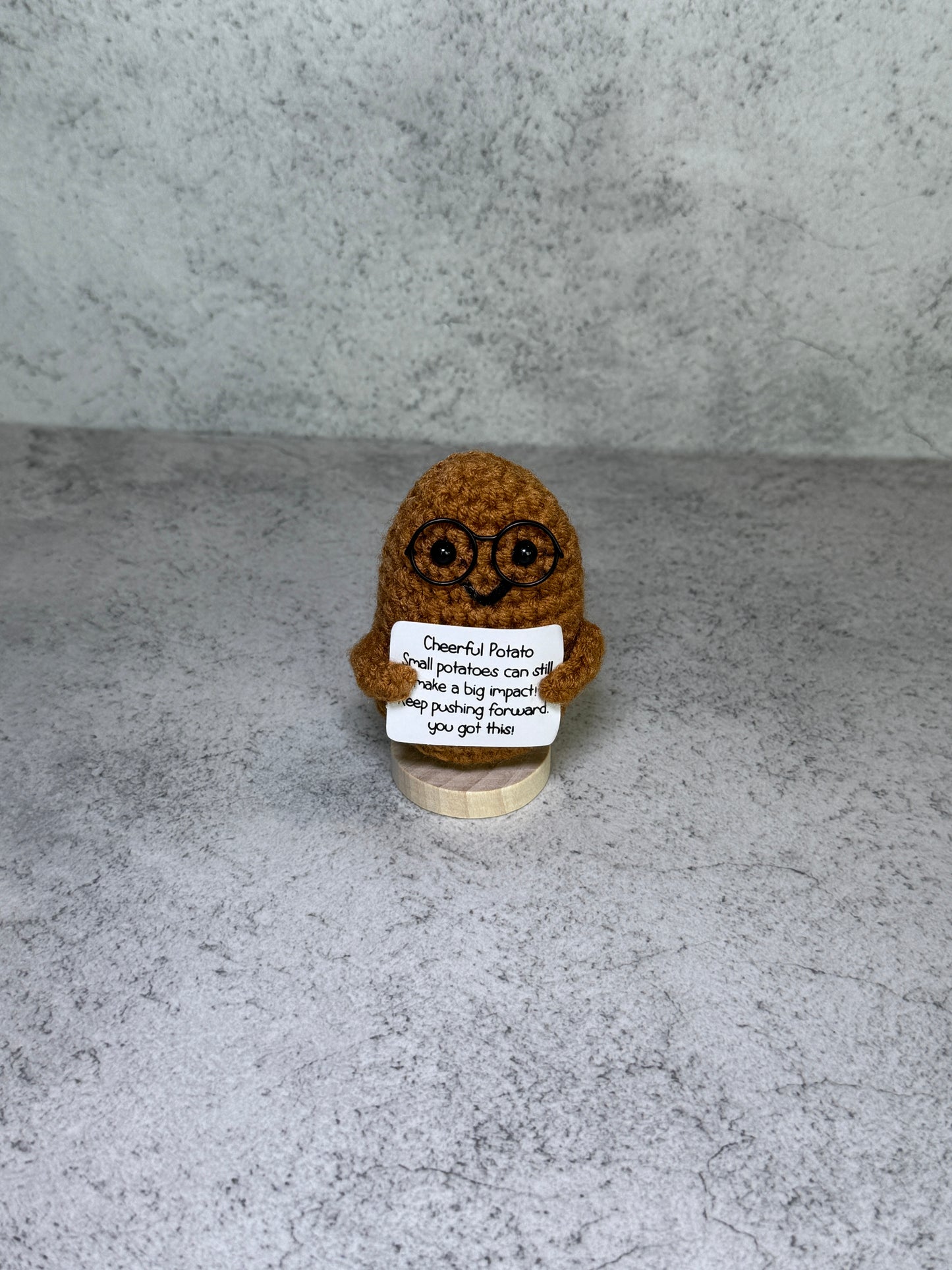 Handmade Crochet Positivity Plush – Uplifting Gifts & Home Décor by CraftnCrumble LLC