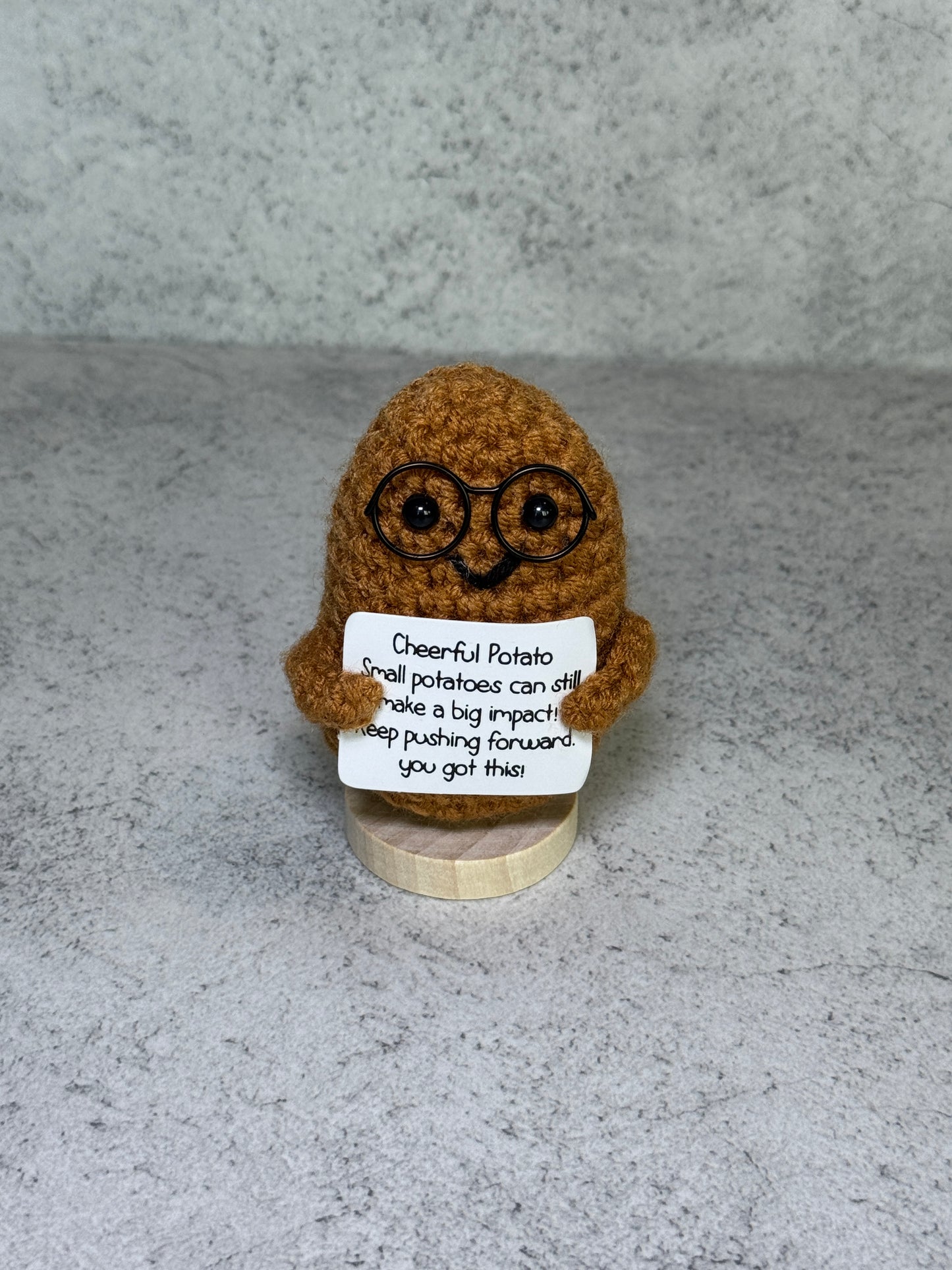 Handmade Crochet Positivity Plush – Uplifting Gifts & Home Décor by CraftnCrumble LLC