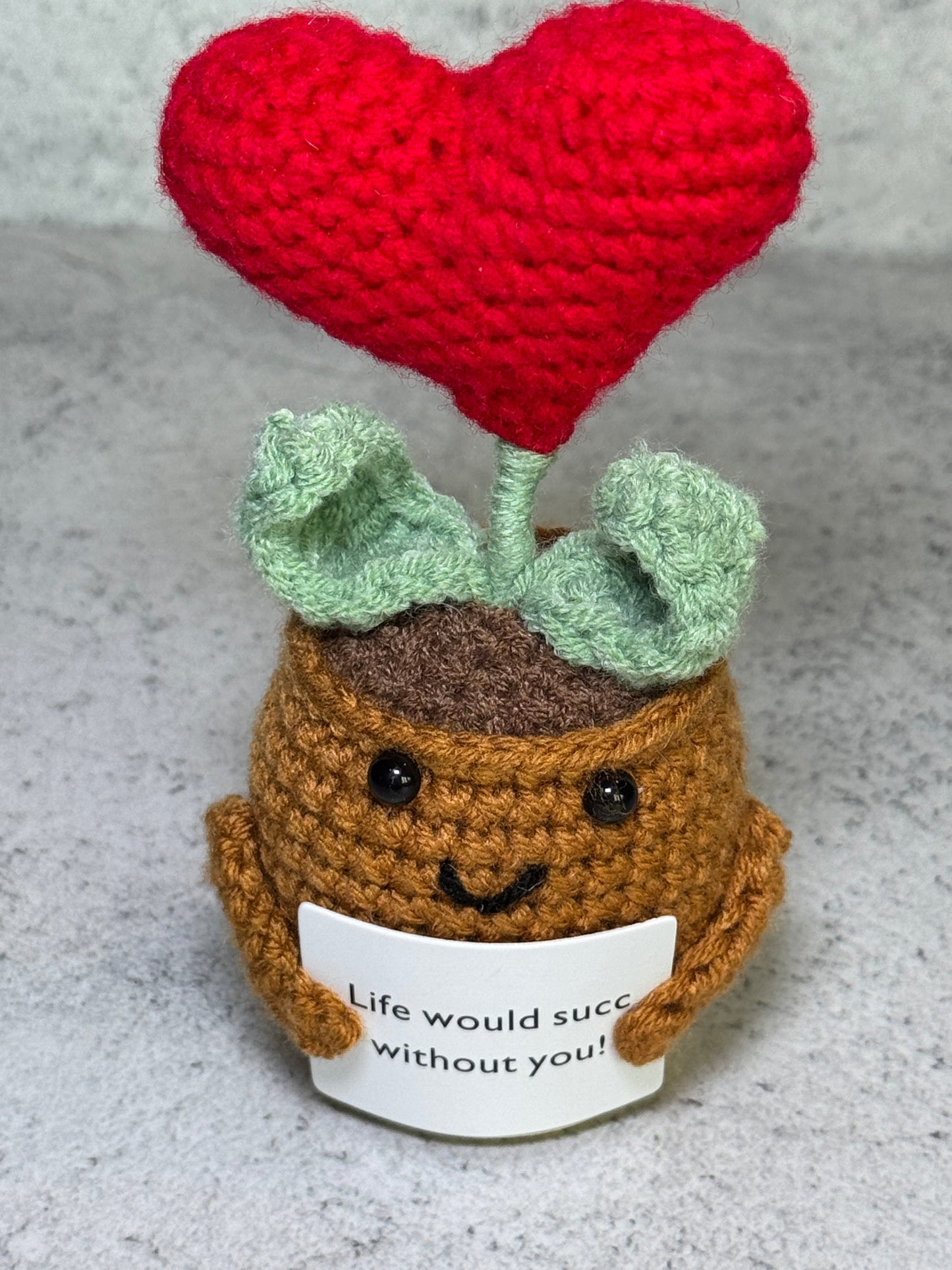 Handmade Crochet Positivity Plush – Uplifting Gifts & Home Décor by CraftnCrumble LLC