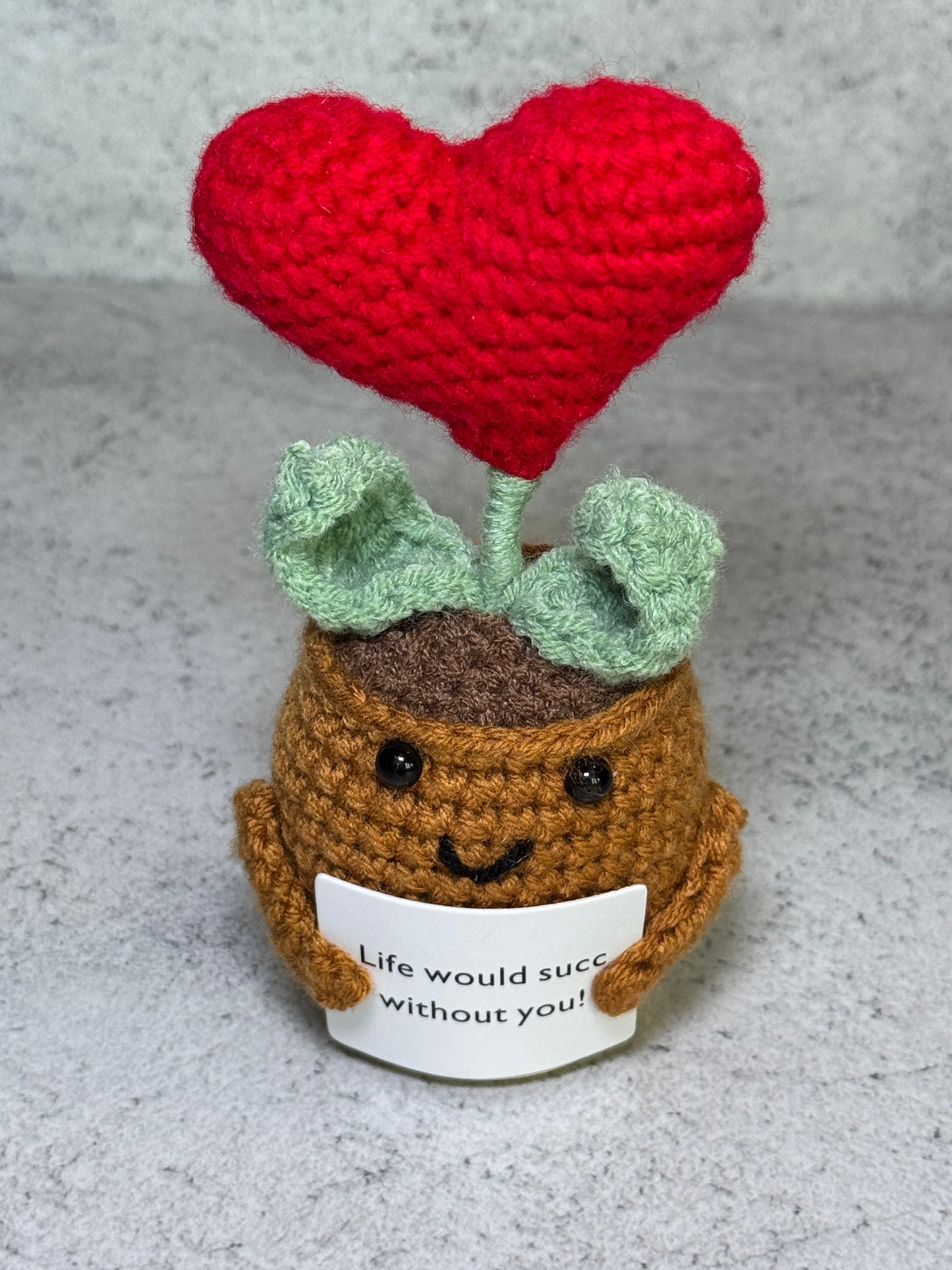 Handmade Crochet Positivity Plush – Uplifting Gifts & Home Décor by CraftnCrumble LLC