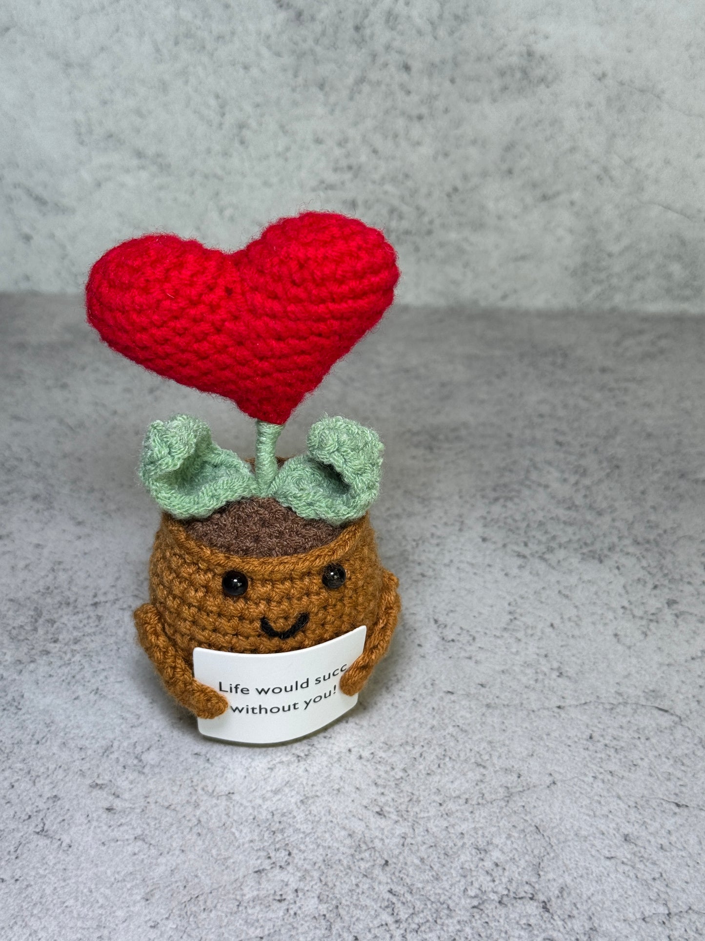 Handmade Crochet Positivity Plush – Uplifting Gifts & Home Décor by CraftnCrumble LLC