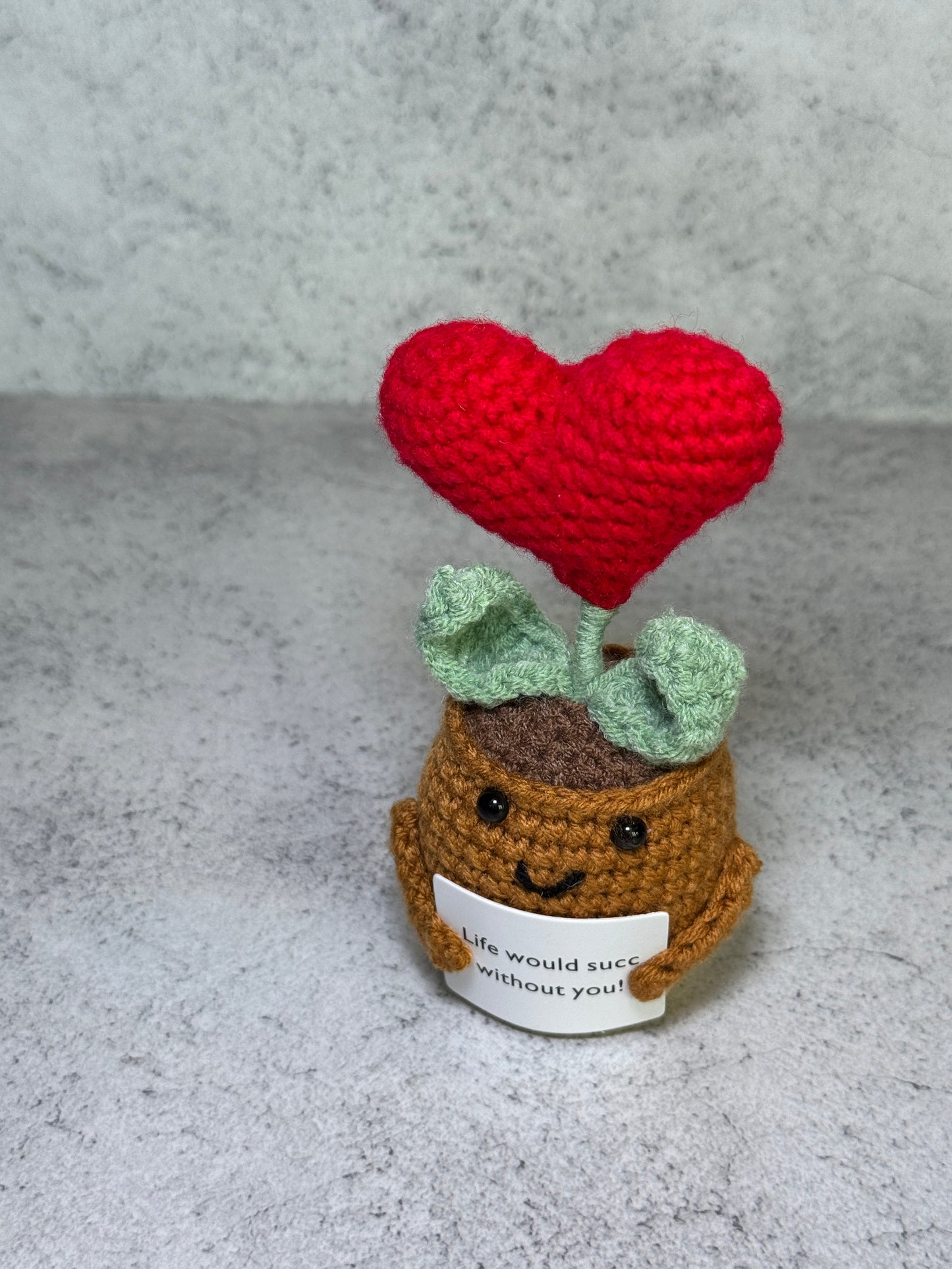 Handmade Crochet Positivity Plush – Uplifting Gifts & Home Décor by CraftnCrumble LLC