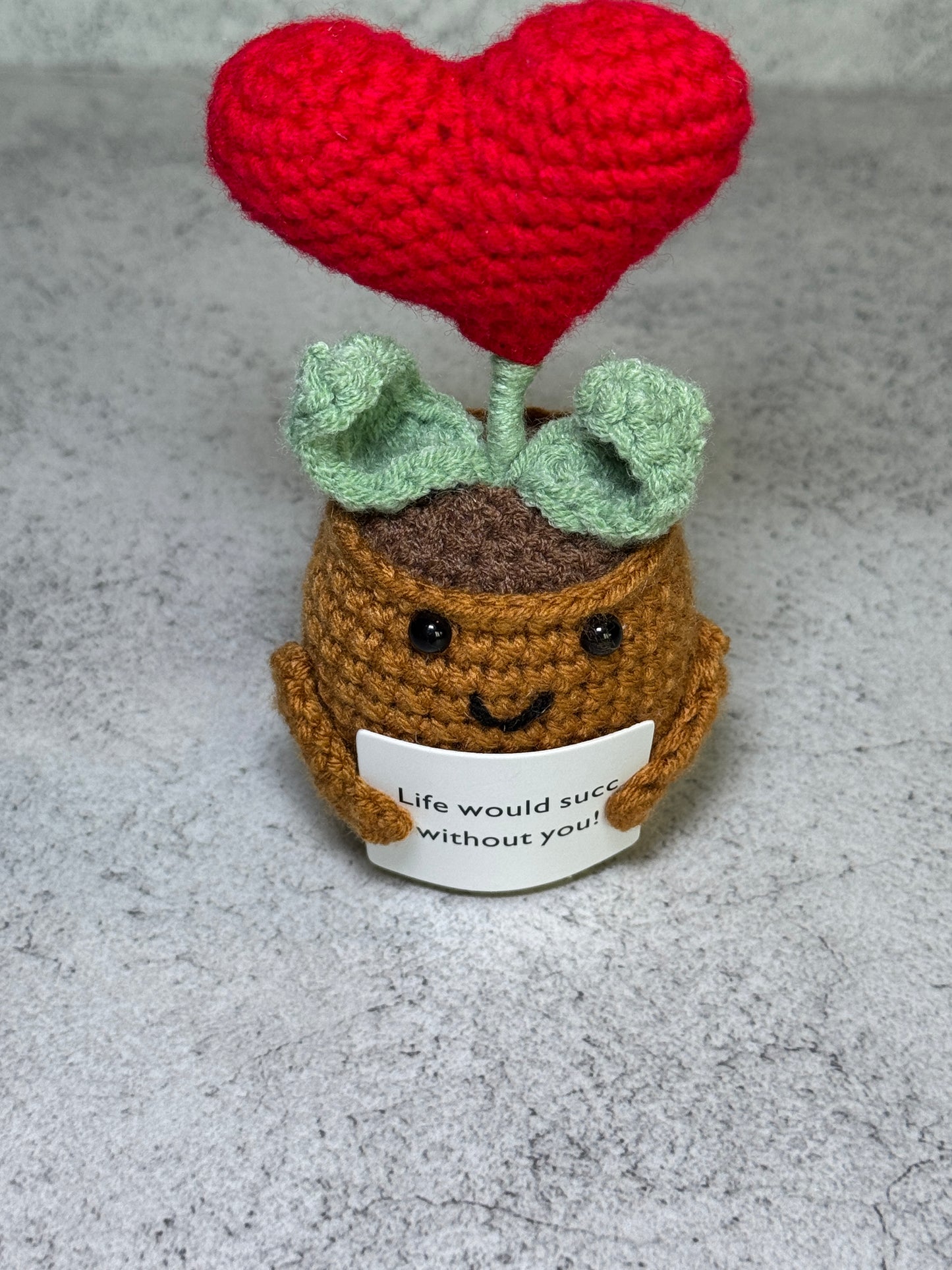Handmade Crochet Positivity Plush – Uplifting Gifts & Home Décor by CraftnCrumble LLC