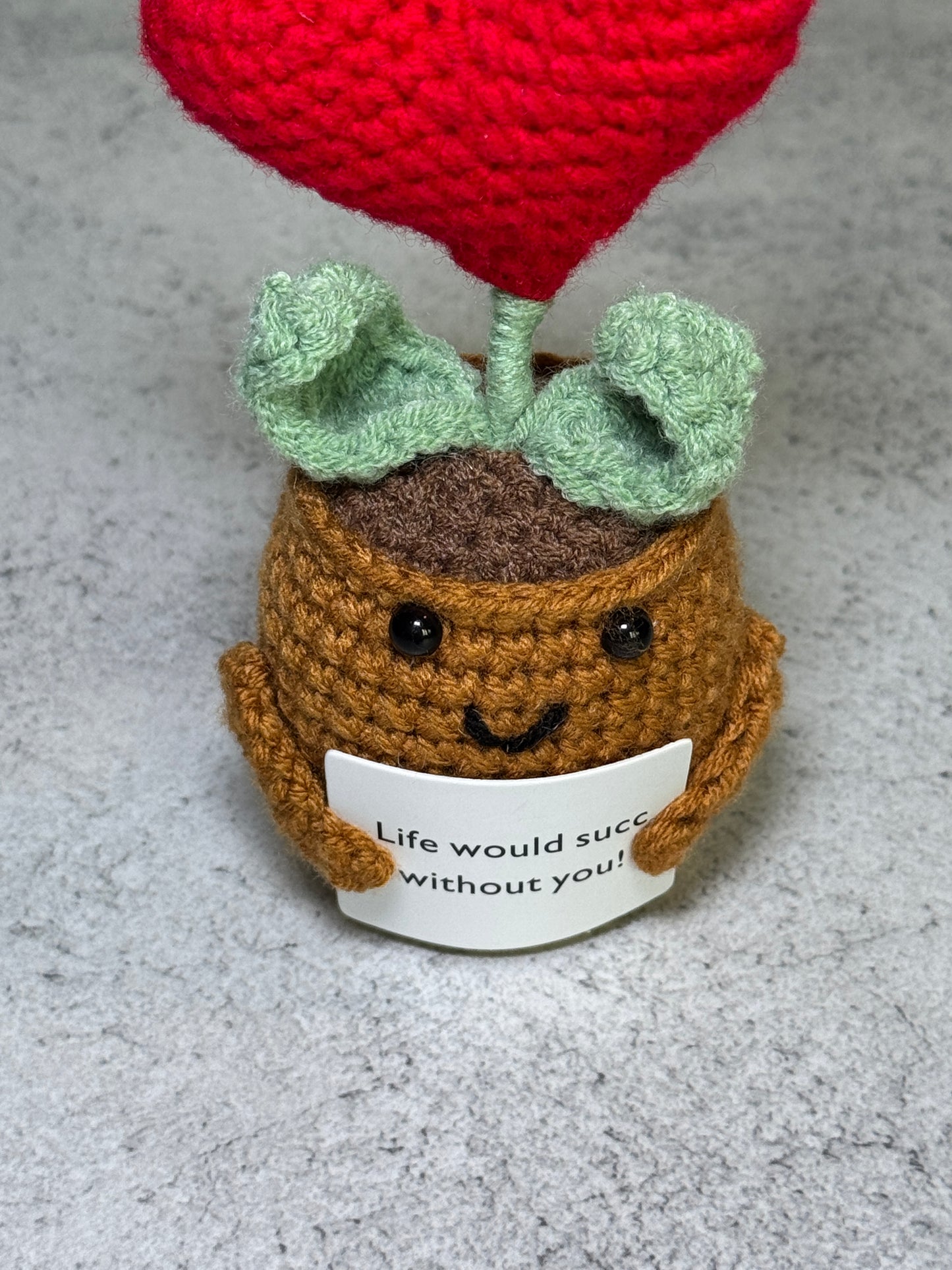 Handmade Crochet Positivity Plush – Uplifting Gifts & Home Décor by CraftnCrumble LLC