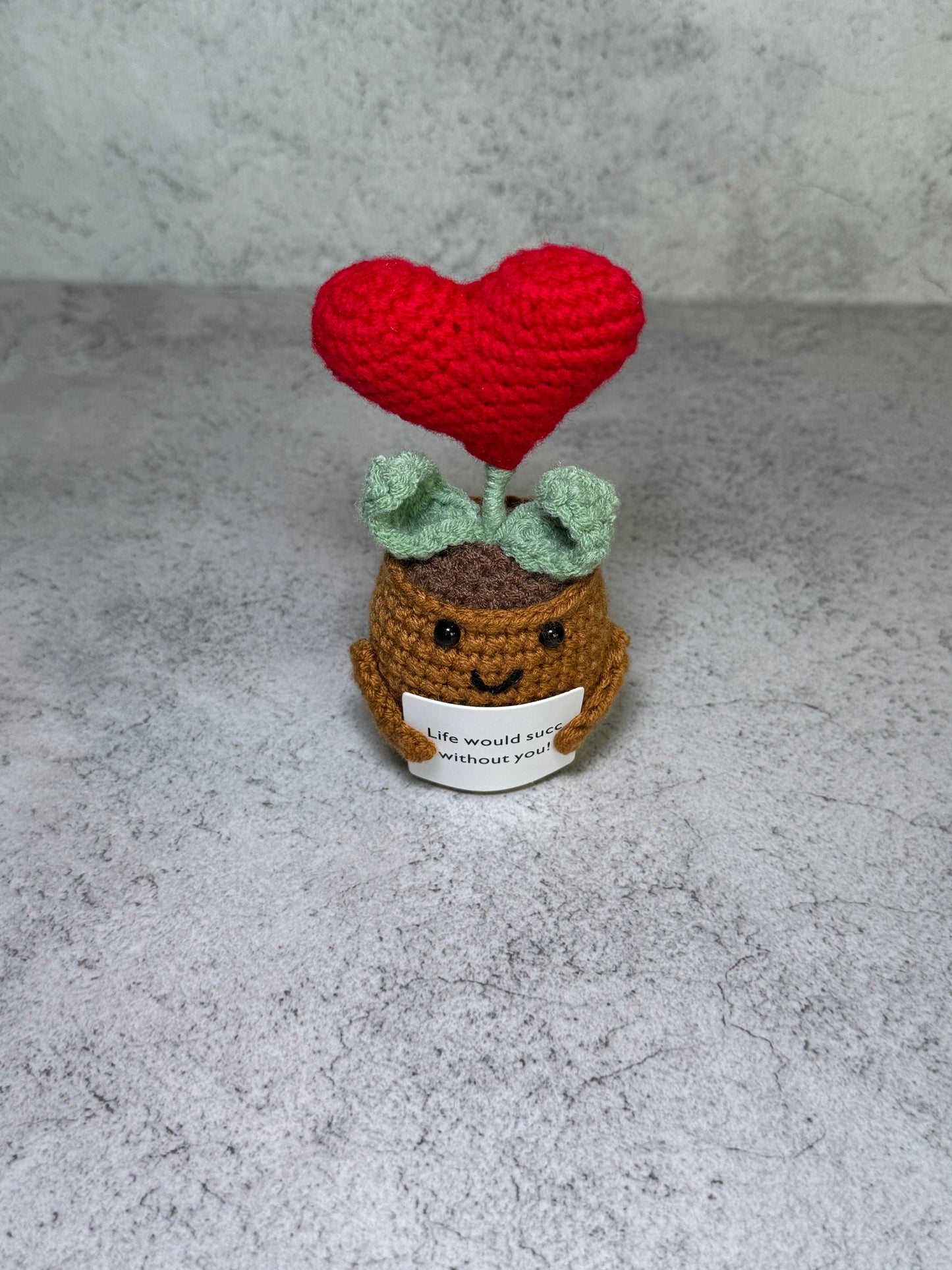 Handmade Crochet Positivity Plush – Uplifting Gifts & Home Décor by CraftnCrumble LLC