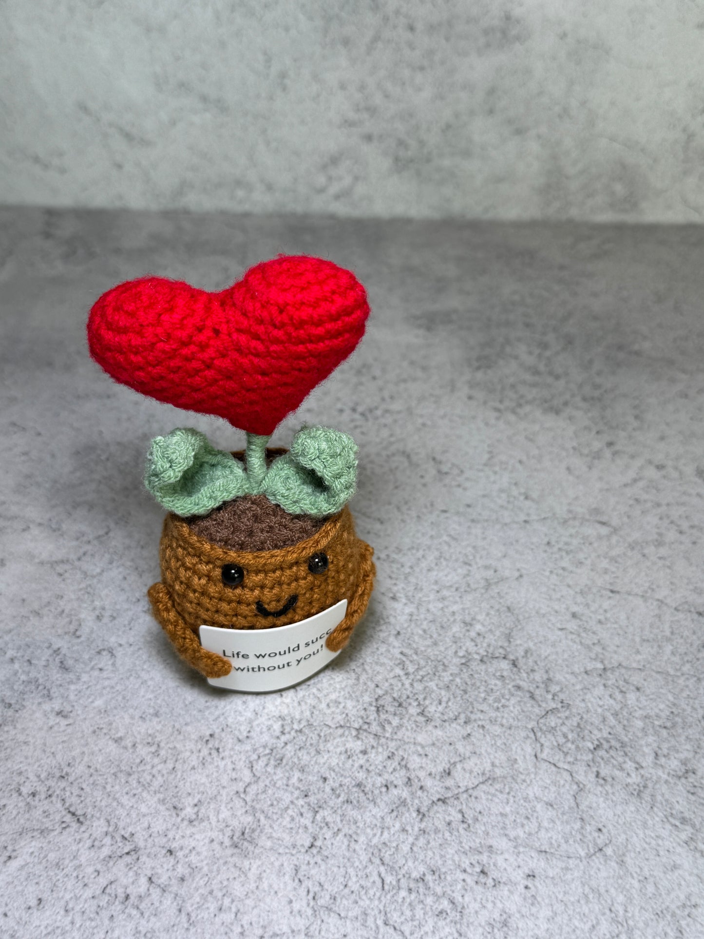 Handmade Crochet Positivity Plush – Uplifting Gifts & Home Décor by CraftnCrumble LLC