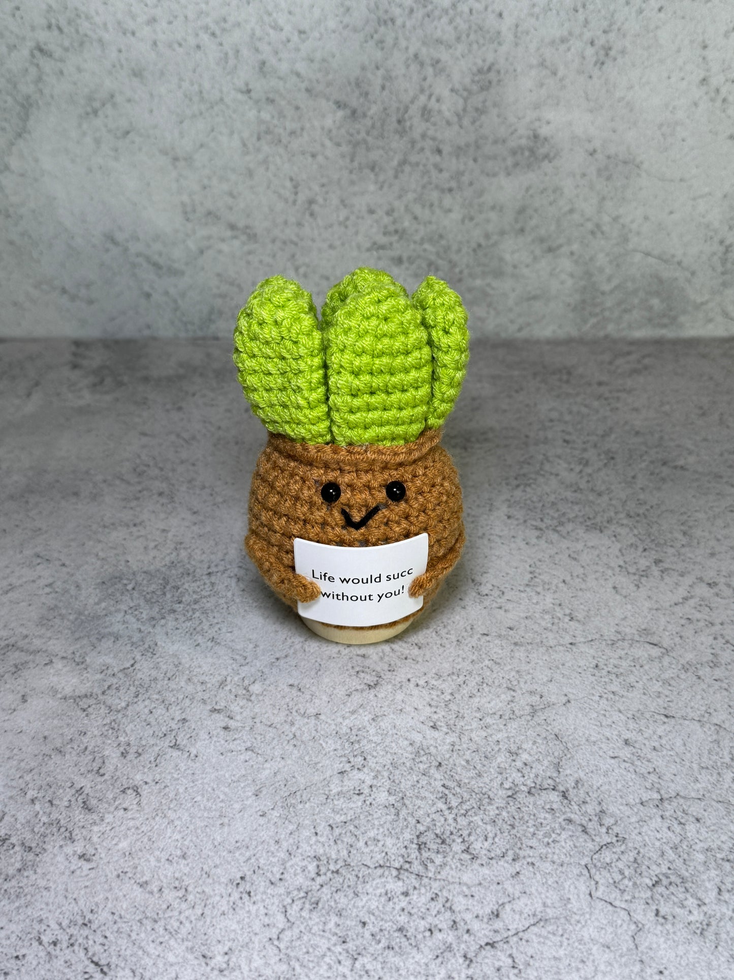 Handmade Crochet Positivity Plush – Uplifting Gifts & Home Décor by CraftnCrumble LLC