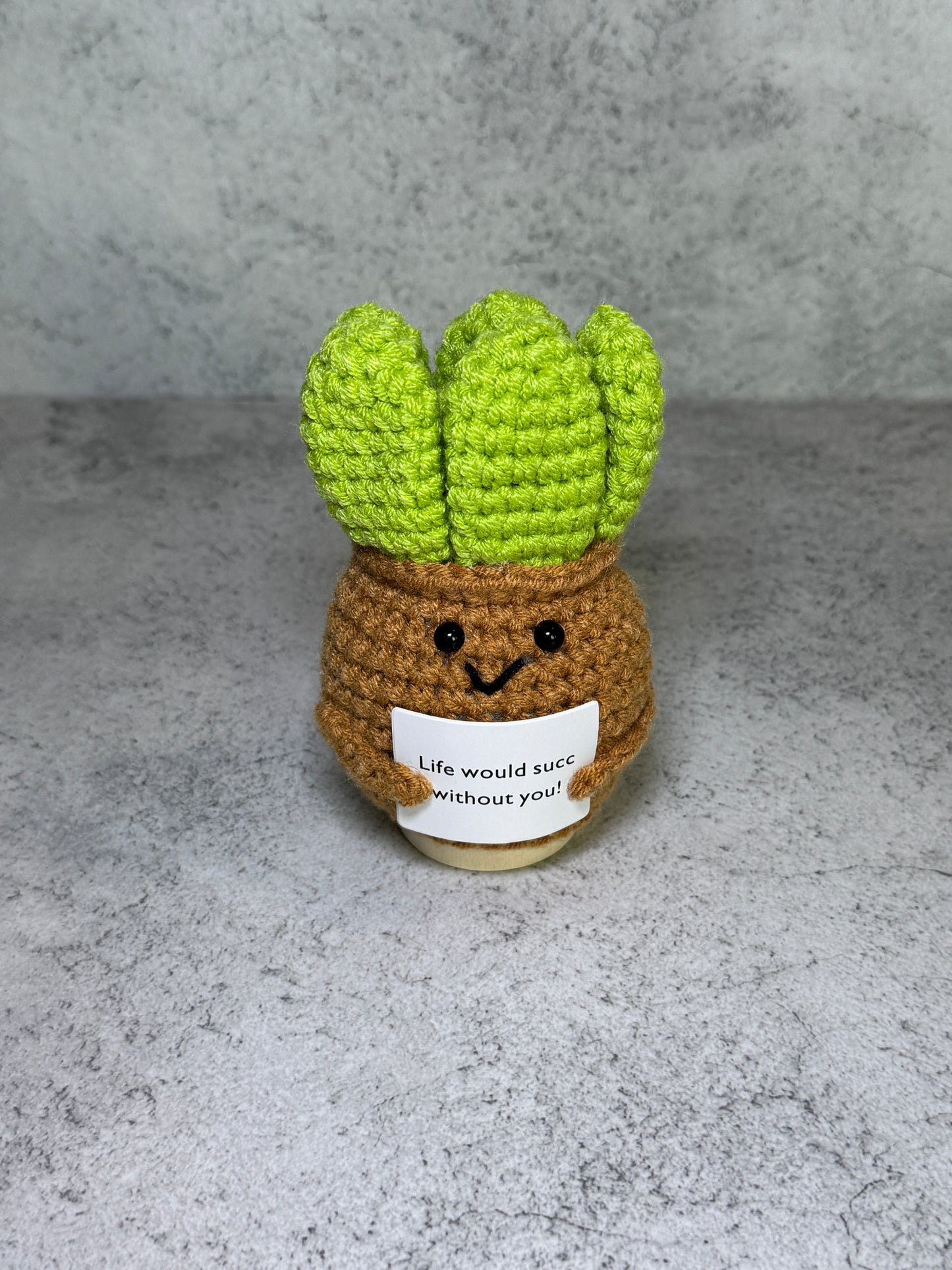 Handmade Crochet Positivity Plush – Uplifting Gifts & Home Décor by CraftnCrumble LLC