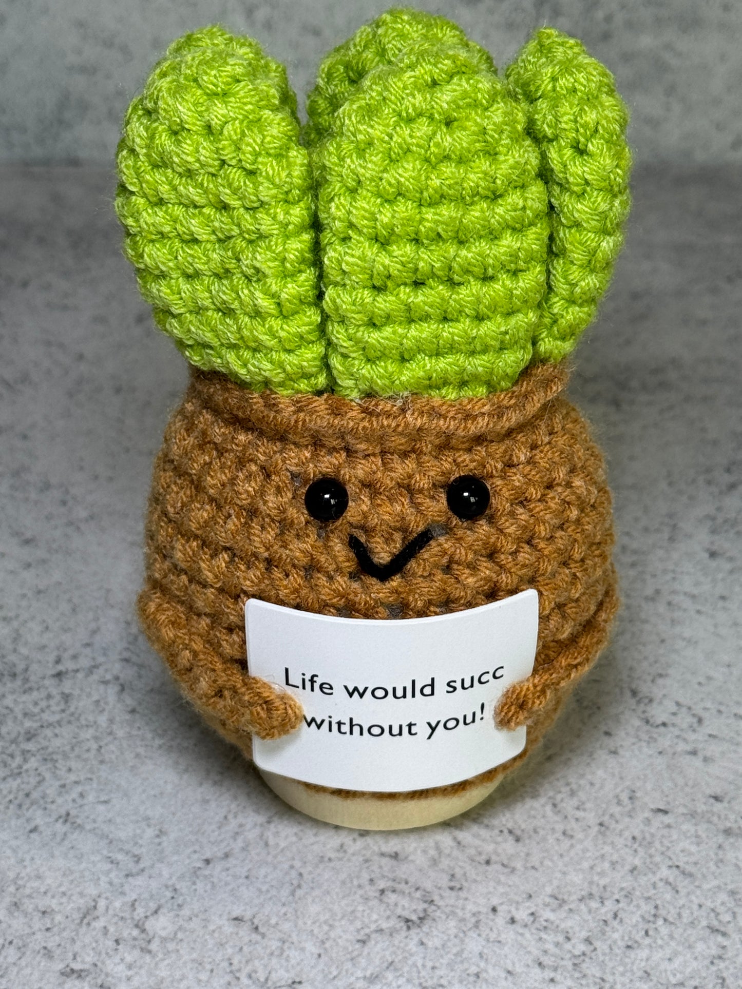 Handmade Crochet Positivity Plush – Uplifting Gifts & Home Décor by CraftnCrumble LLC
