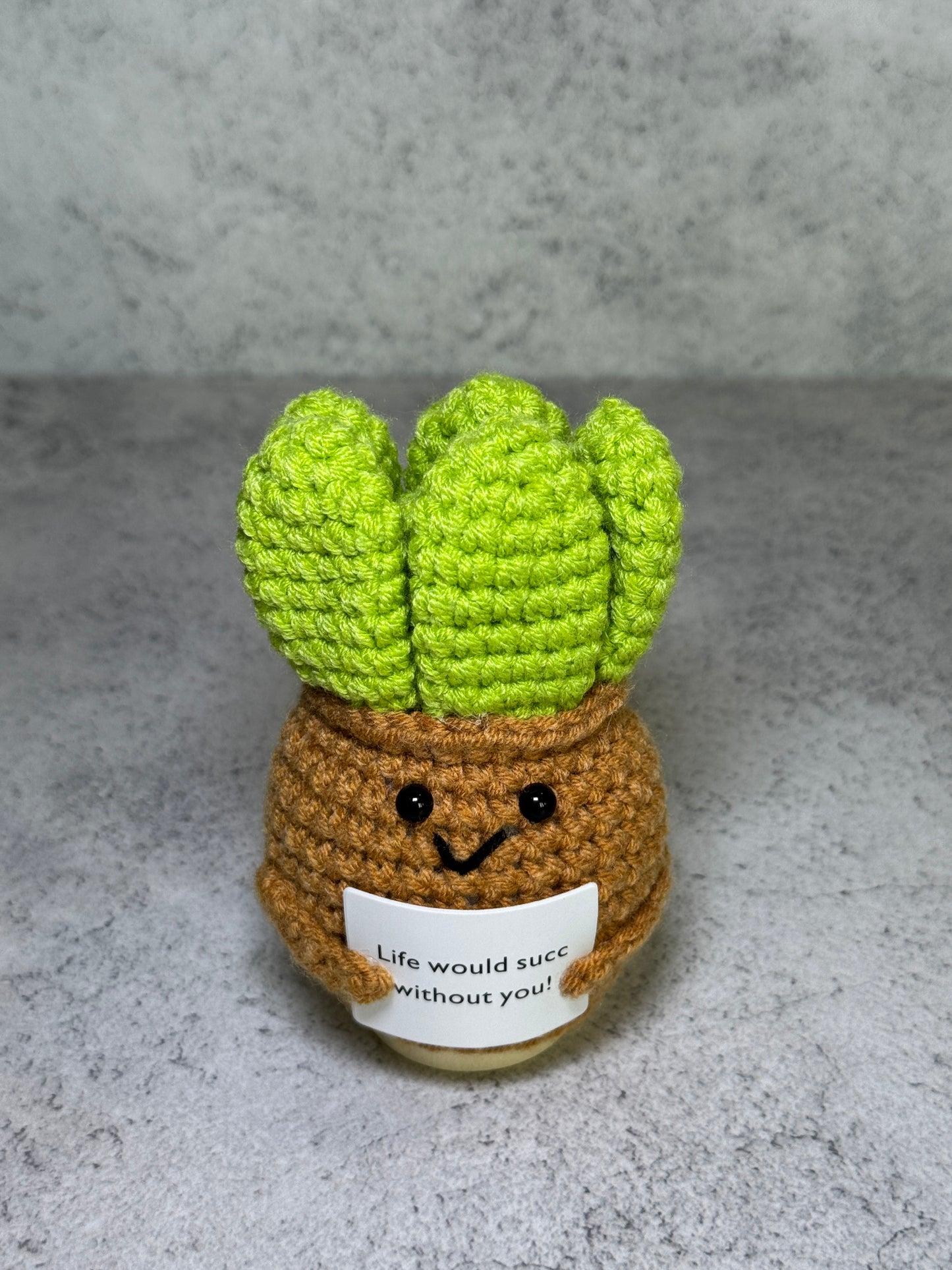 Handmade Crochet Positivity Plush – Uplifting Gifts & Home Décor by CraftnCrumble LLC