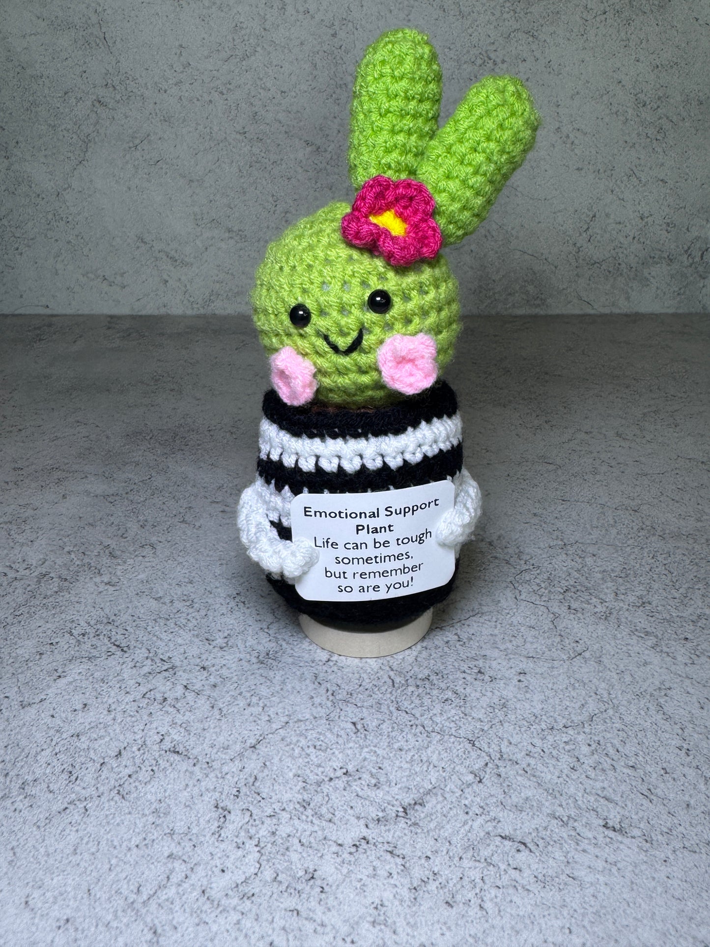 Handmade Crochet Positivity Plush – Uplifting Gifts & Home Décor by CraftnCrumble LLC