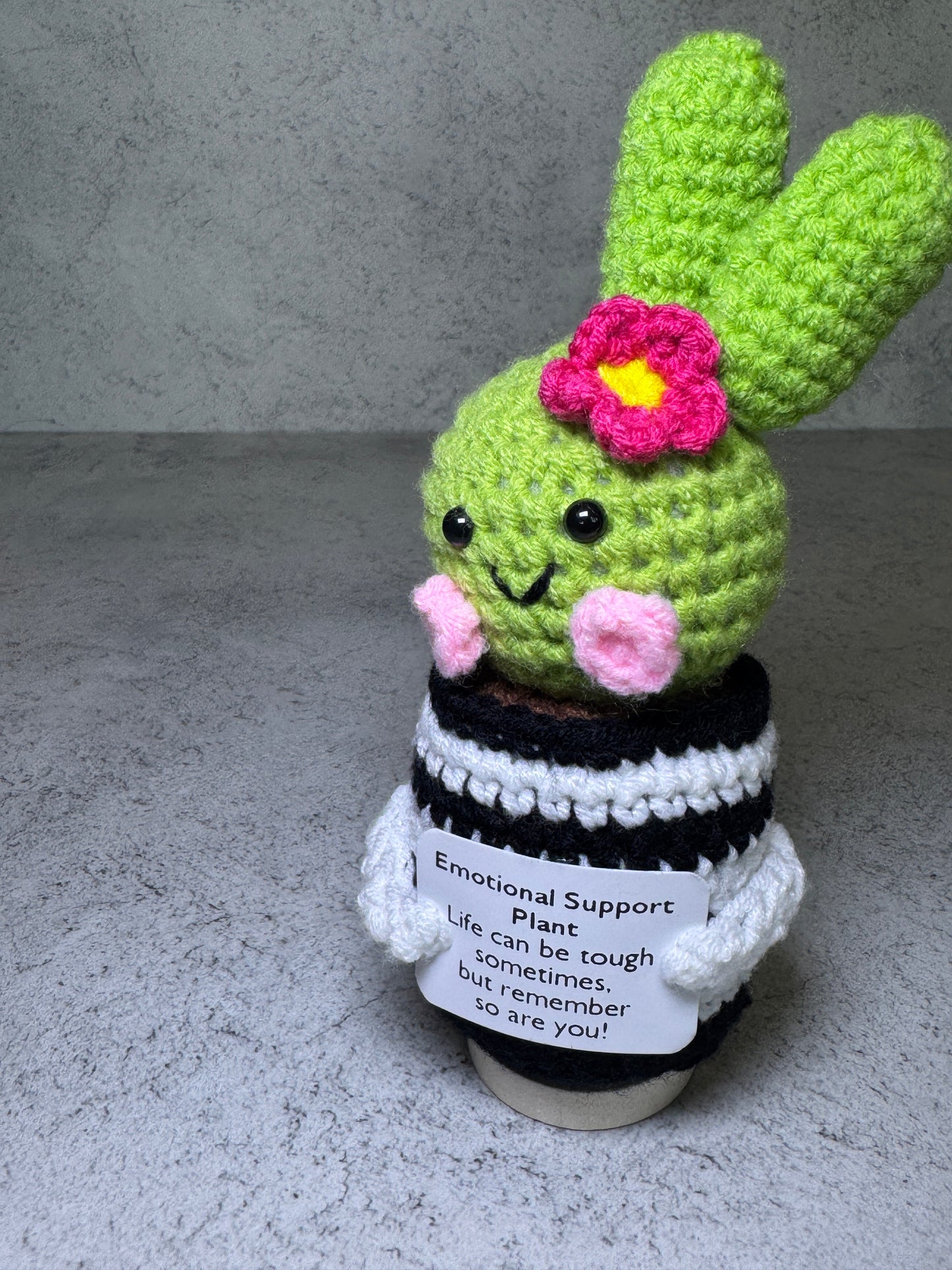 Handmade Crochet Positivity Plush – Uplifting Gifts & Home Décor by CraftnCrumble LLC