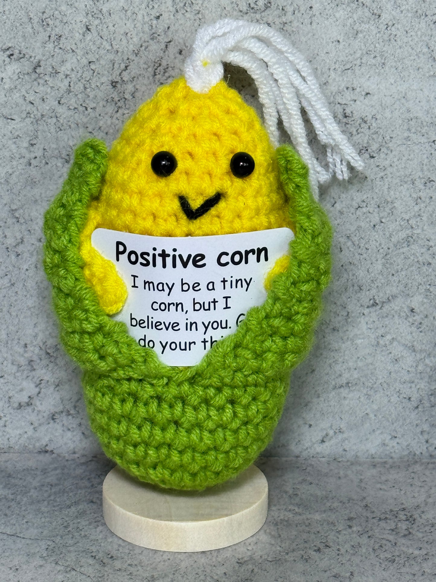 Handmade Crochet Positivity Plush – Uplifting Gifts & Home Décor by CraftnCrumble LLC