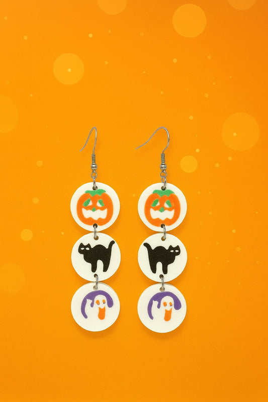 Halloween Cookies Dangle Earrings – Cute Spooky Sugar Cookie Jewelry