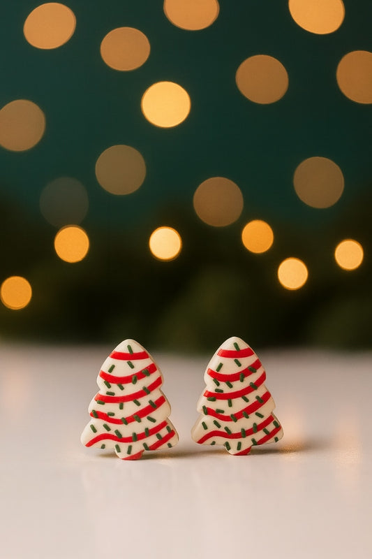 Christmas Tree Cake Earrings