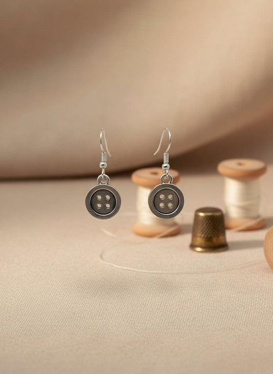 button earrings