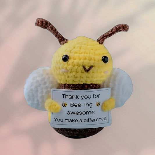 Handmade Crochet Positivity Plush – Uplifting Gifts & Home Décor by CraftnCrumble LLC