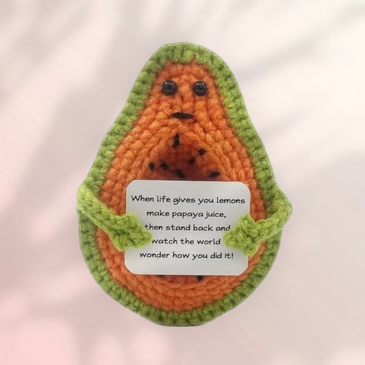Handmade Crochet Positivity Plush – Uplifting Gifts & Home Décor by CraftnCrumble LLC