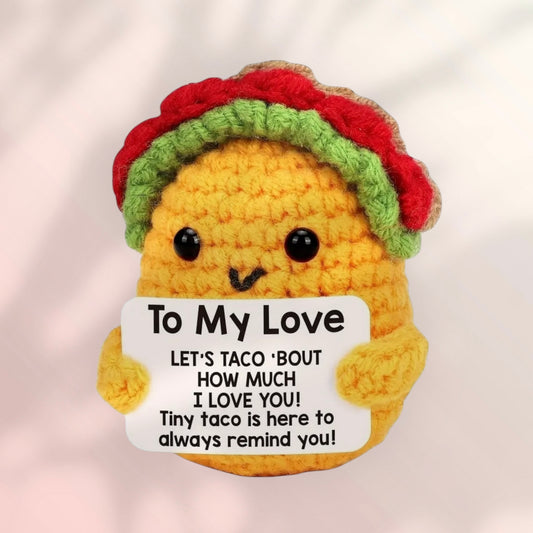 Handmade Crochet Positivity Plush – Uplifting Gifts & Home Décor by CraftnCrumble LLC