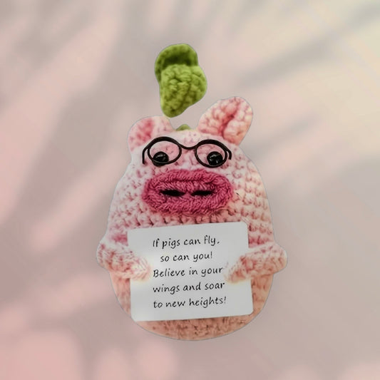Handmade Crochet Positivity Plush – Uplifting Gifts & Home Décor by CraftnCrumble LLC