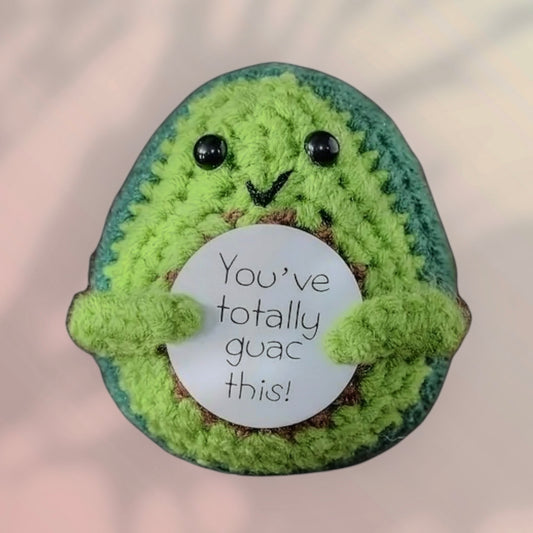 Handmade Crochet Positivity Plush – Uplifting Gifts & Home Décor by CraftnCrumble LLC