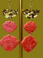 Polymer Clay Chrome Earrings by CraftnCrumble LLC