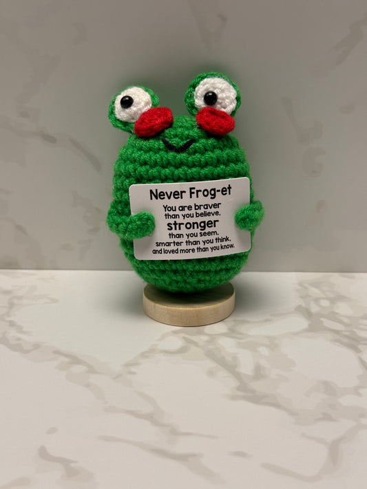 Handmade Crochet Positivity Plush – Uplifting Gifts & Home Décor by CraftnCrumble LLC